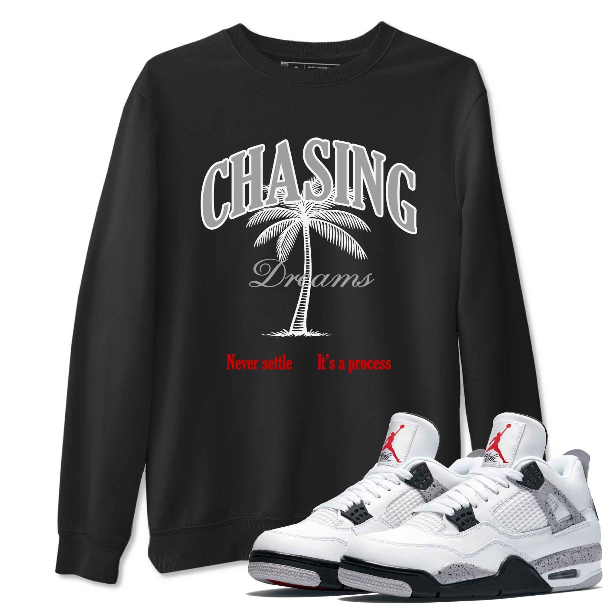 Chasing Dreams snkmatch Tees - Air Jordan 4 White Cement