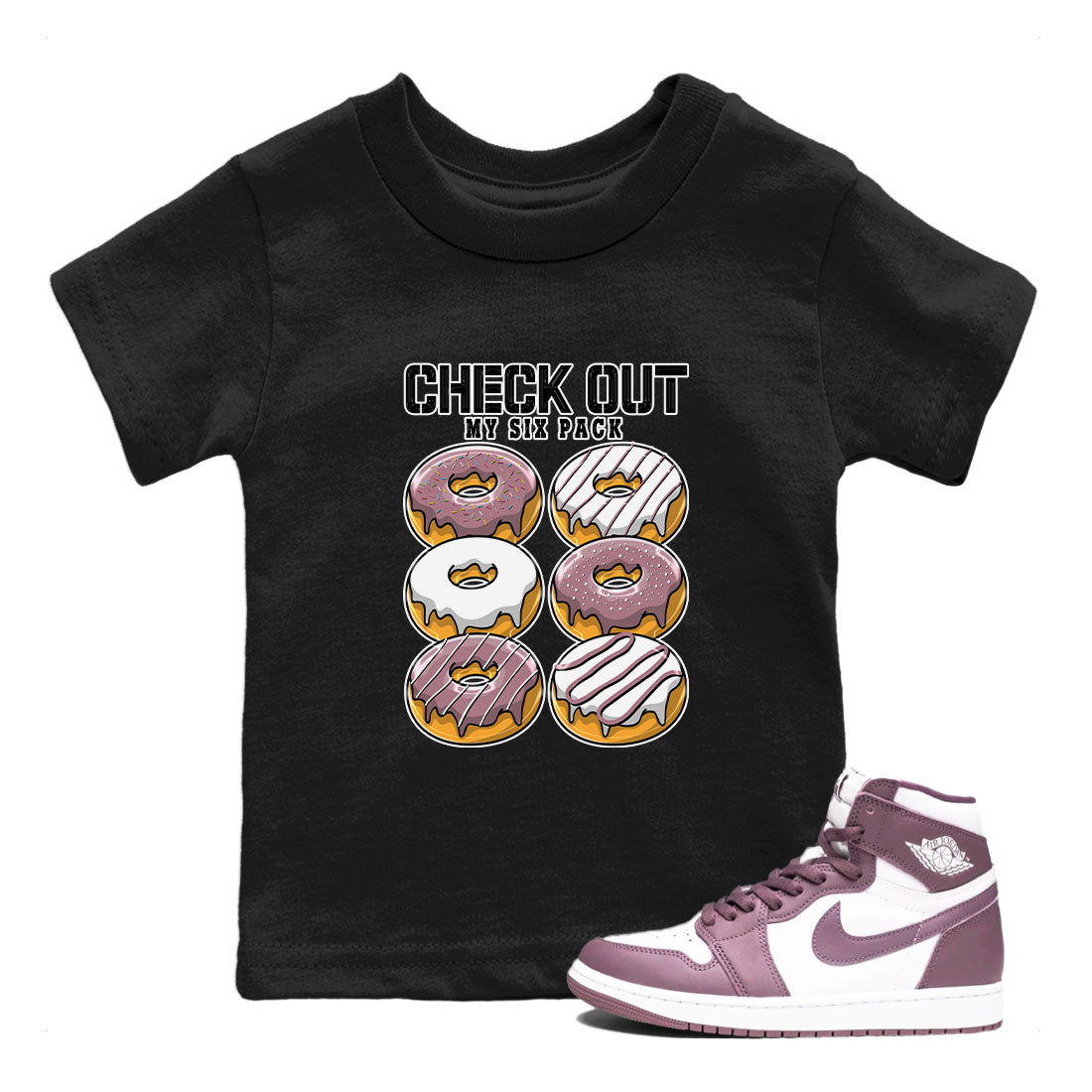 Check Out My Six Pack snkmatch Tee Kids - Air Jordan 1 Mauve