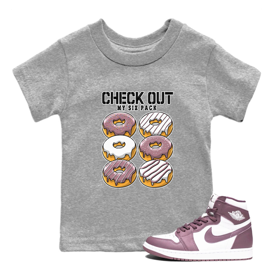 Check Out My Six Pack snkmatch Tee Kids - Air Jordan 1 Mauve