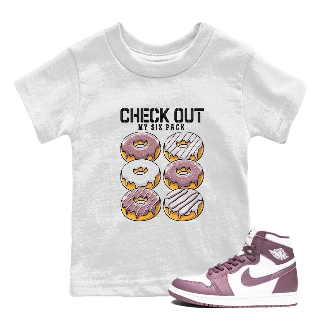 Check Out My Six Pack snkmatch Tee Kids - Air Jordan 1 Mauve