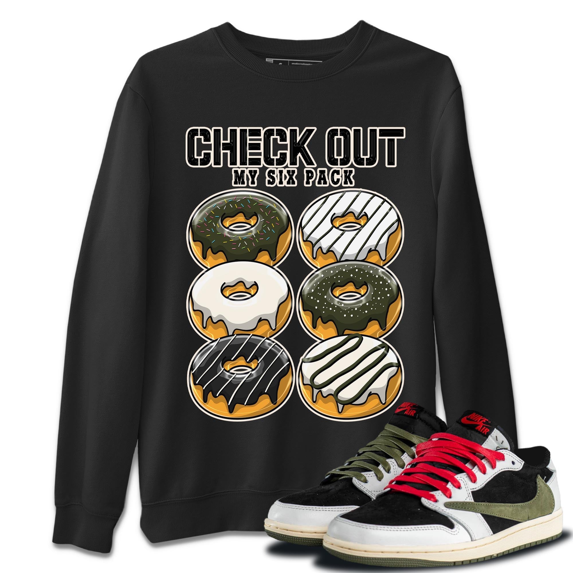 Check Out My Six Pack Unisex Tops - Air Jordan 1 Travis Scott Olive