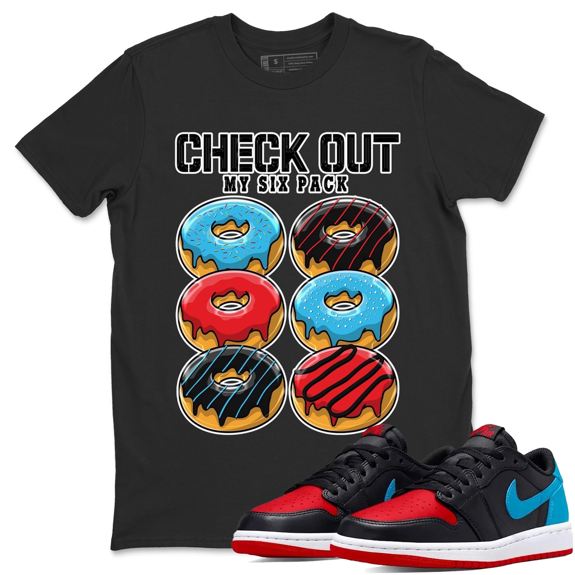 Check Out My Six Pack snkmatch Tee - Air Jordan 1 UNC to Chicago