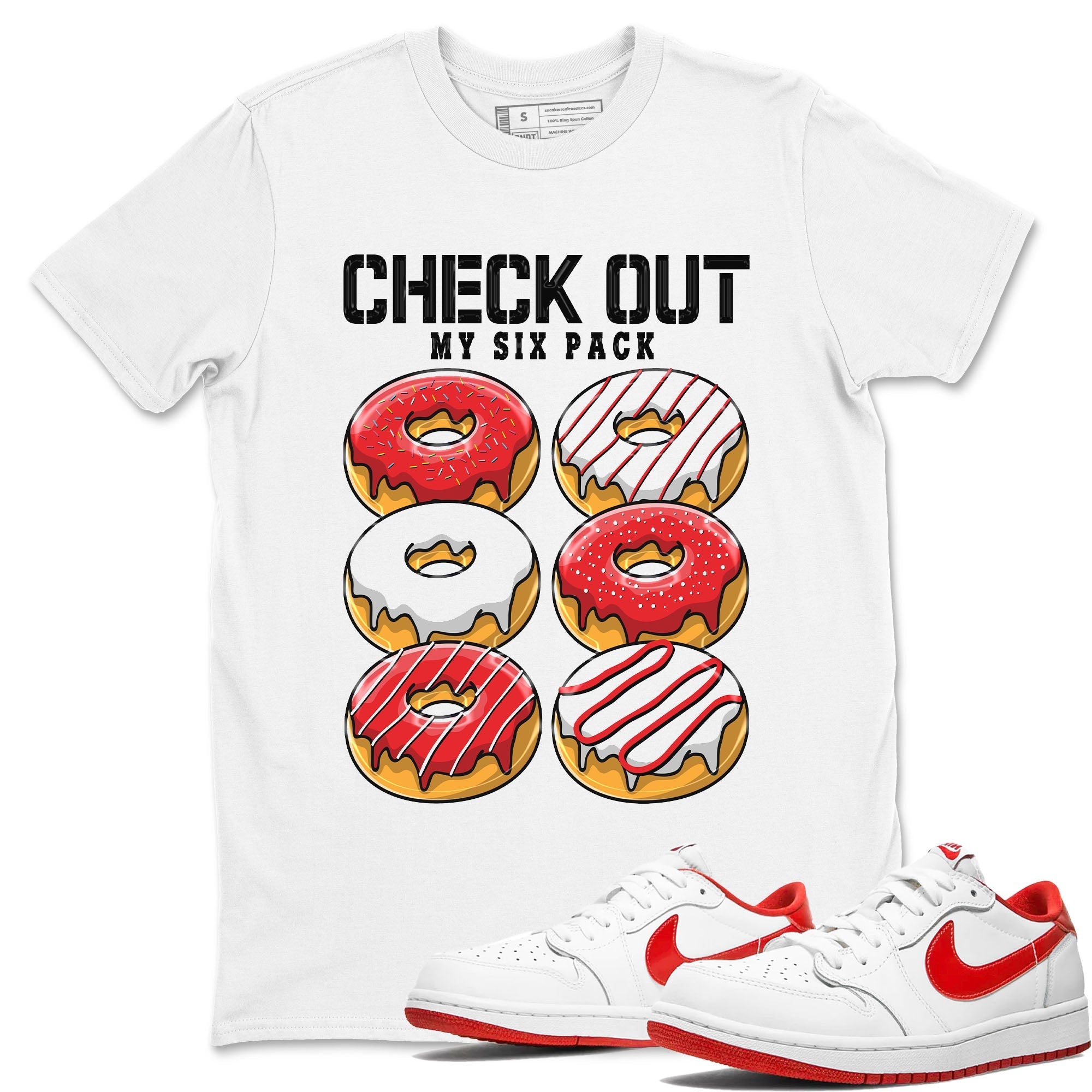 Check Out My Six Pack snkmatch Tee - Air Jordan 1 University Red