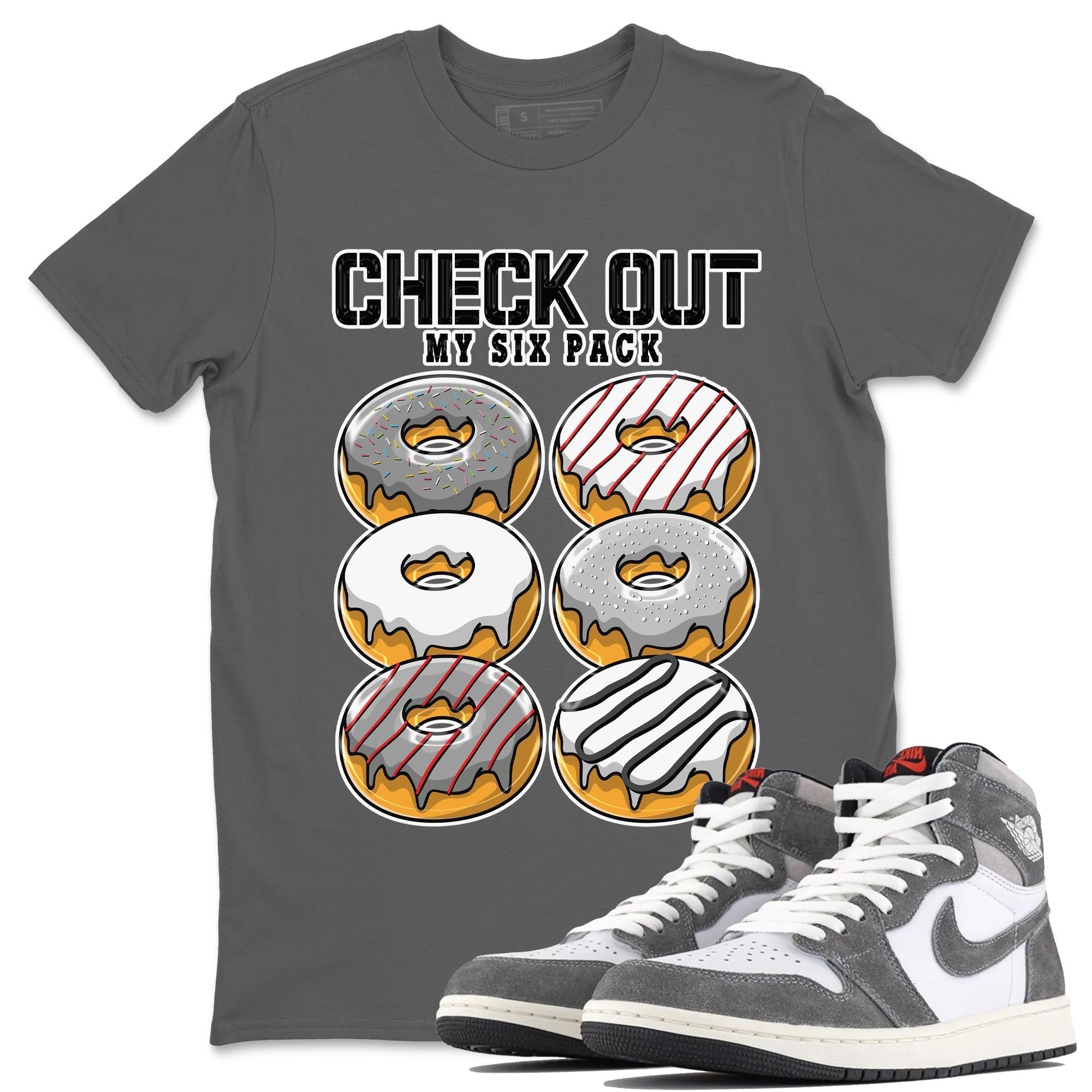 Check Out My Six Pack Unisex Tops - Air Jordan 1 Washed Heritage