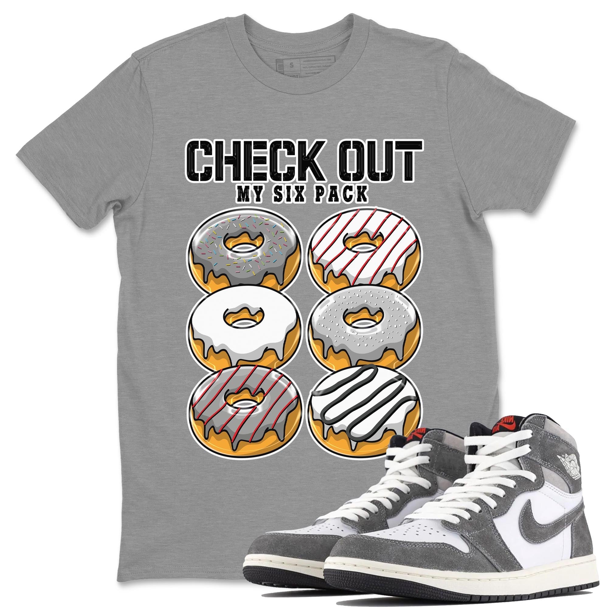 Check Out My Six Pack Unisex Tops - Air Jordan 1 Washed Heritage