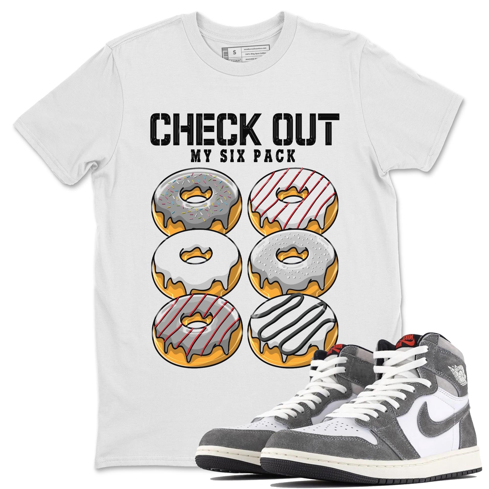Check Out My Six Pack Unisex Tops - Air Jordan 1 Washed Heritage