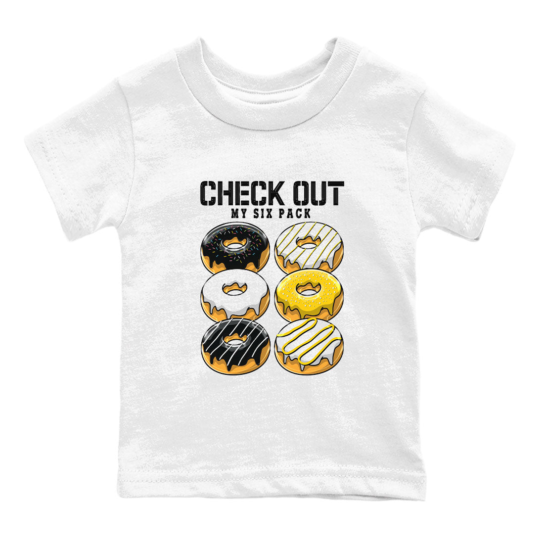 Check Out My Six Pack snkmatch Tees Kids - Air Jordan 1 Yellow Ochre