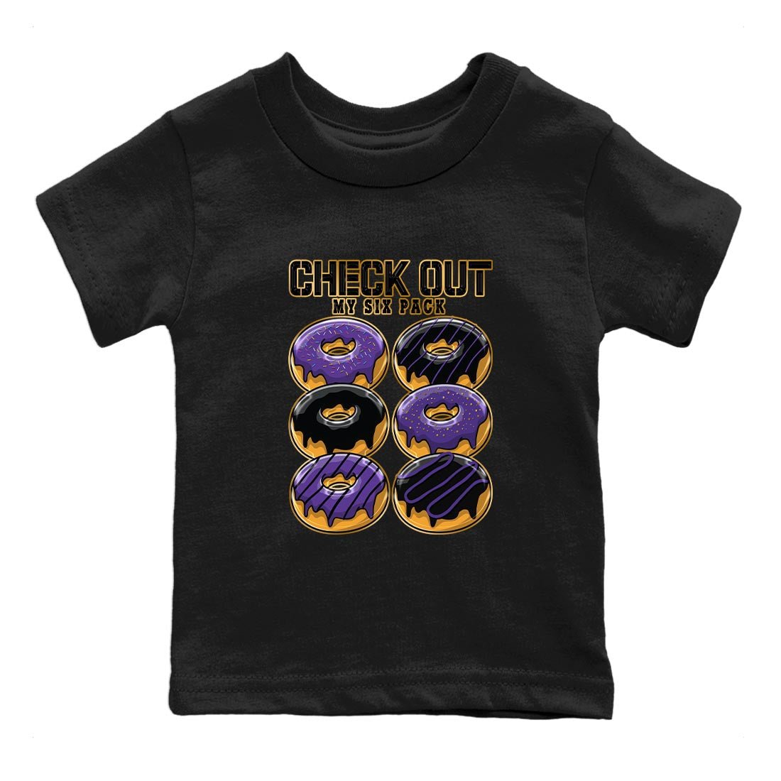 Check Out My Six Pack snkmatch Tee Kids - Air Jordan 12 Field Purple