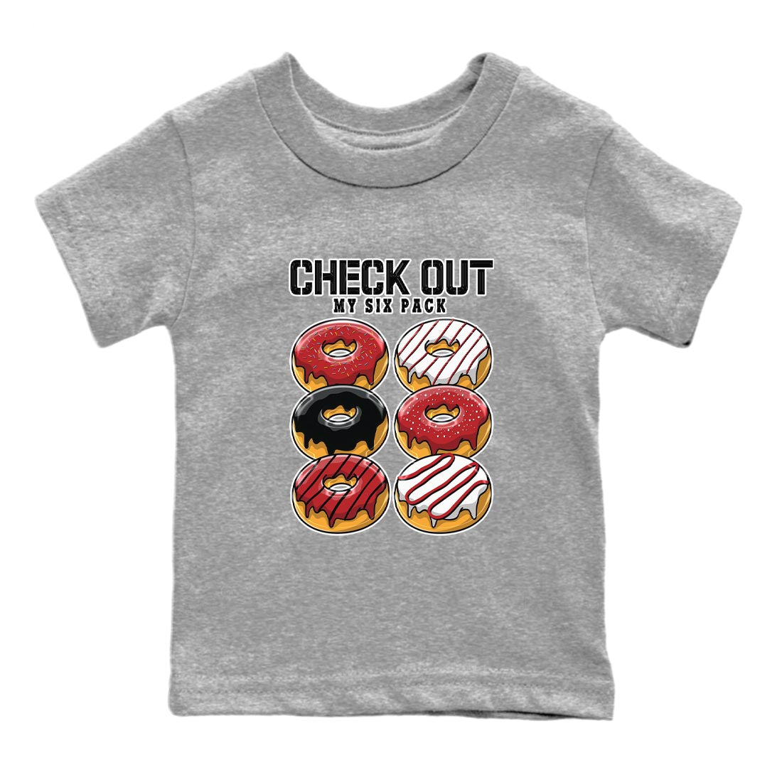 Check Out My Six Pack snkmatch Tee Kids - Air Jordan 4 Red Cement