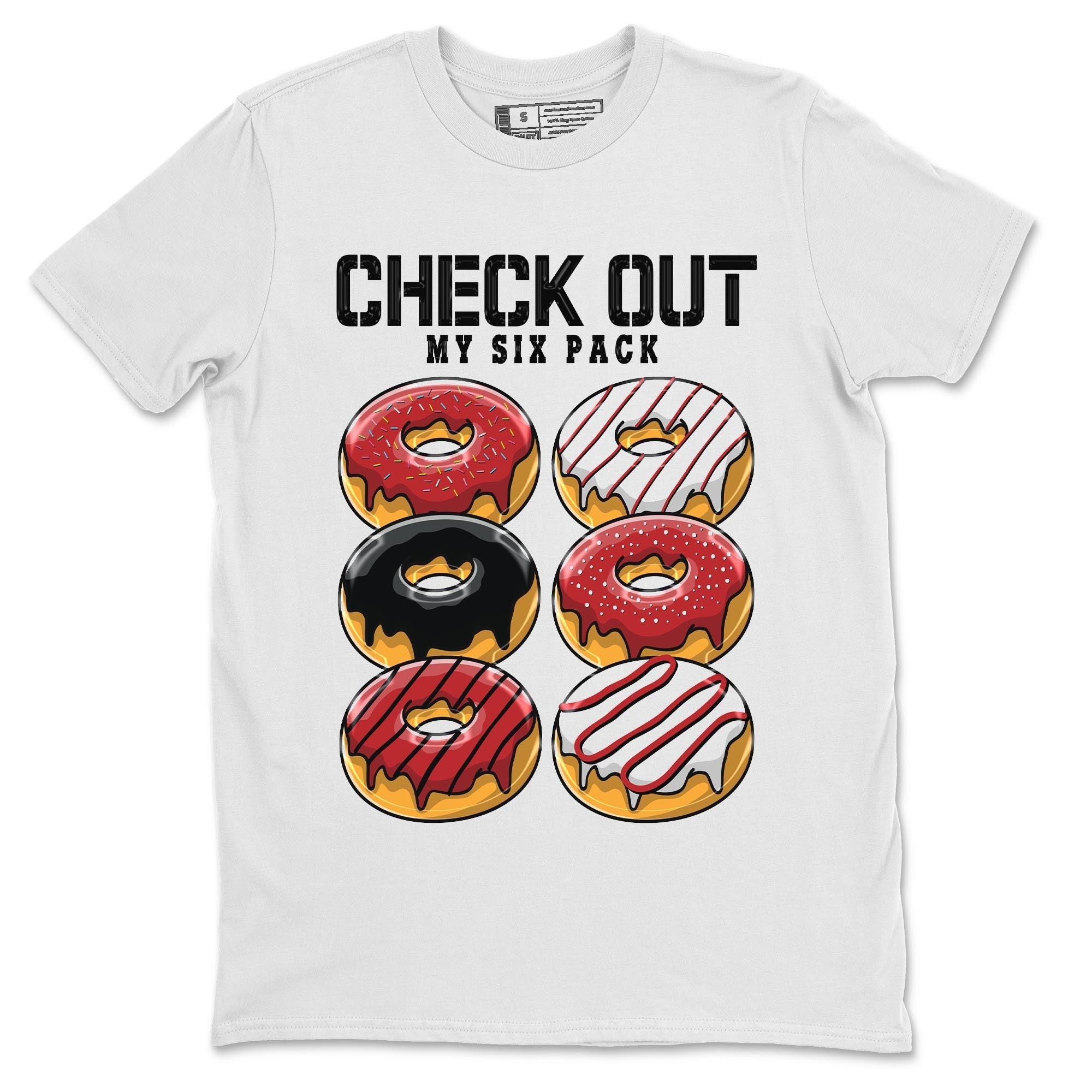 Check Out My Six Pack snkmatch Tee - Air Jordan 4 Red Cement