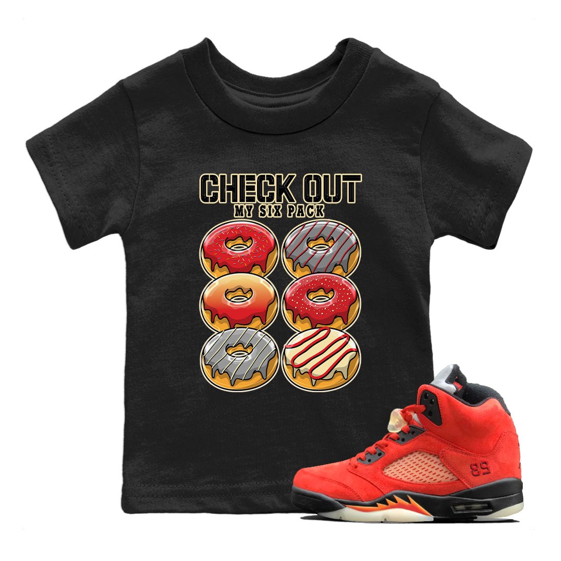 Check Out My Six Pack Kids Tops - Air Jordan 5 Mars For Her