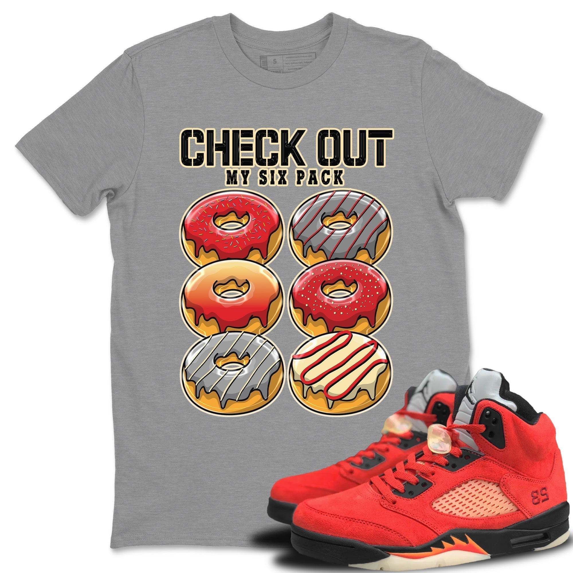 Check Out My Six Pack Unisex Tops - Air Jordan 5 Mars For Her