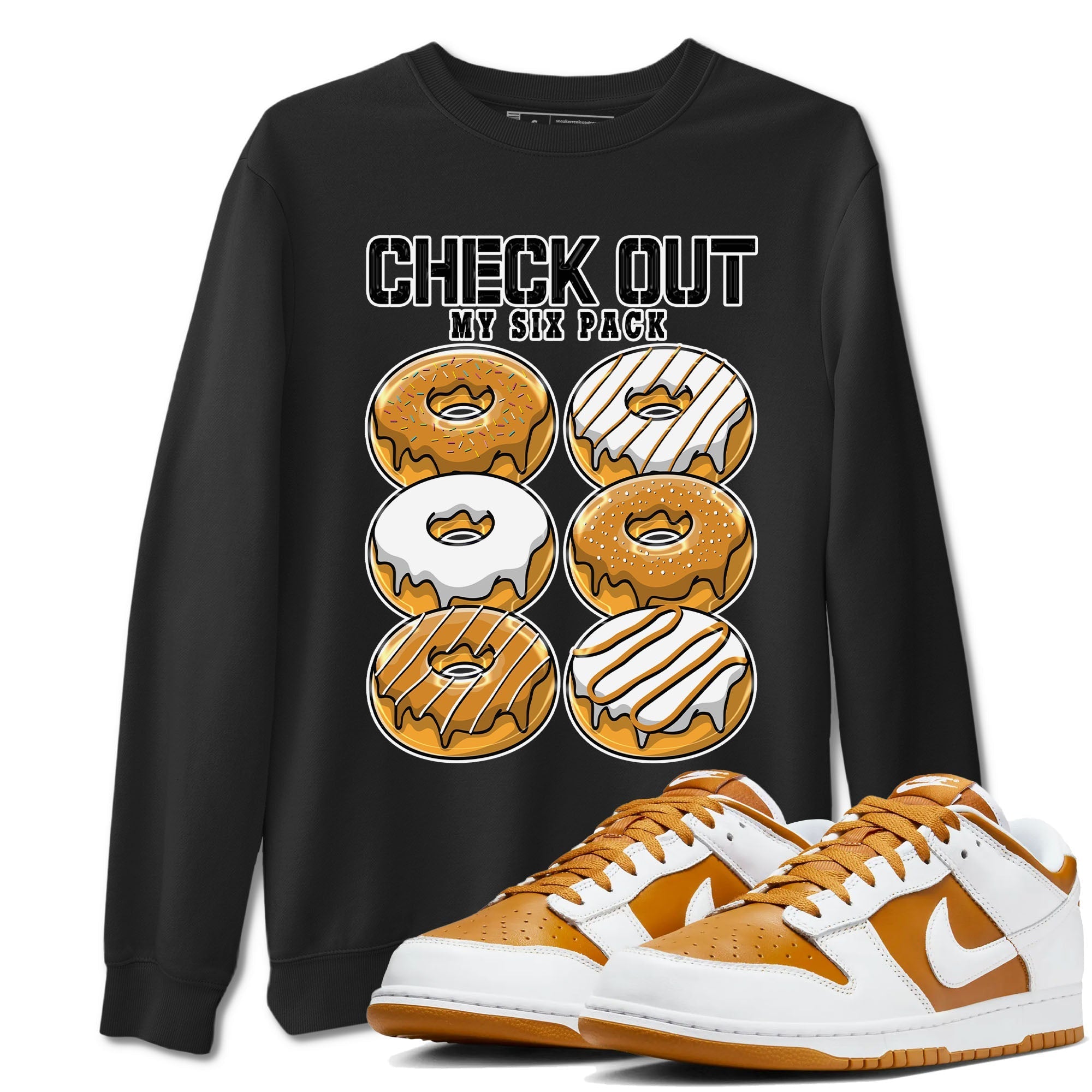 Check Out My Six Pack snkmatch Tees - Dunk Dark Curry