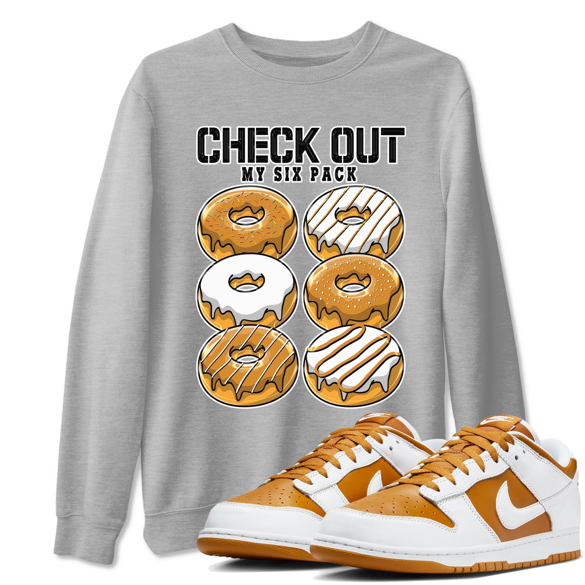 Check Out My Six Pack snkmatch Tees - Dunk Dark Curry