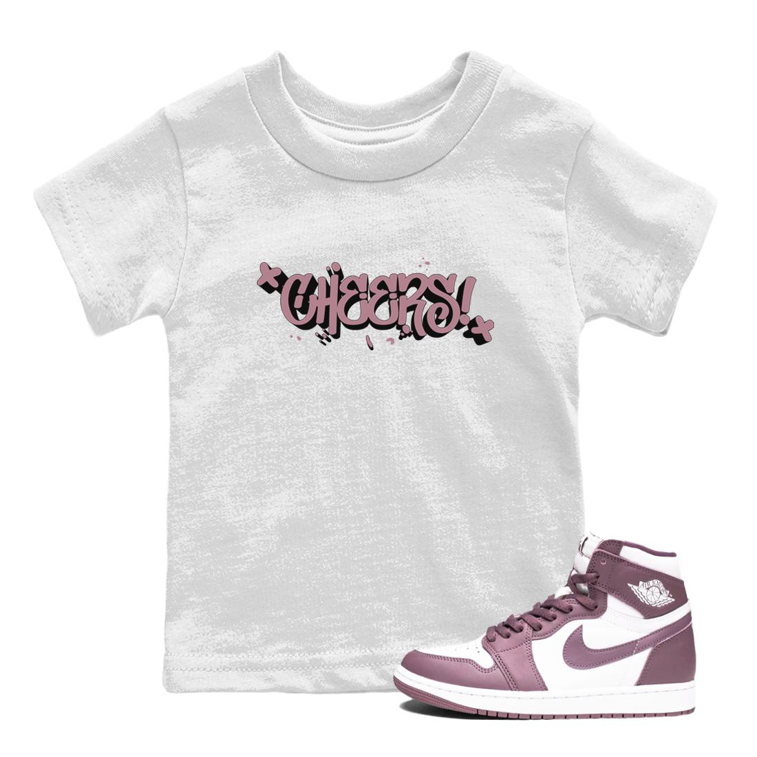Cheers snkmatch Tee Kids - Air Jordan 1 Mauve