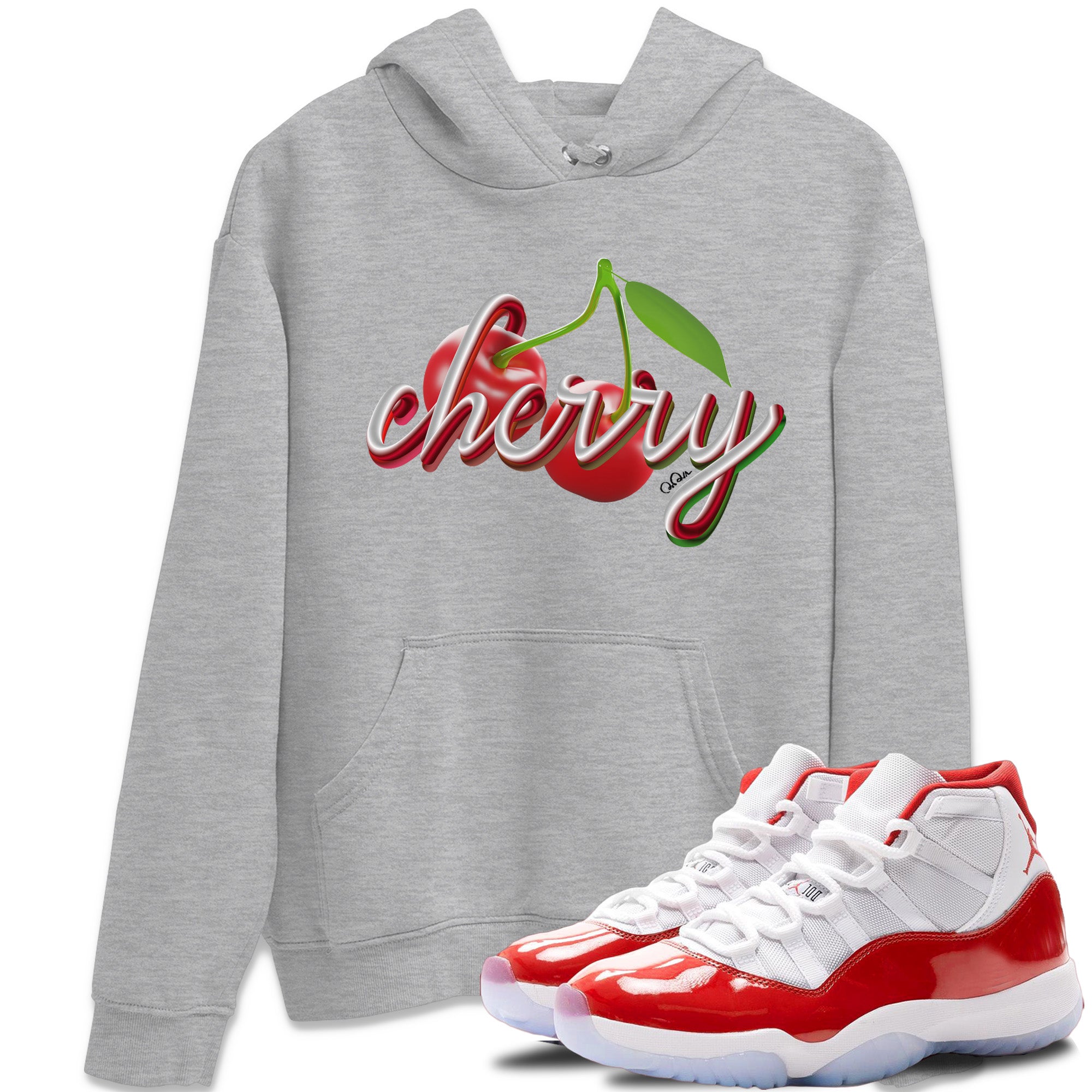 Cherry Unisex Tops - Air Jordan 11 Cherry