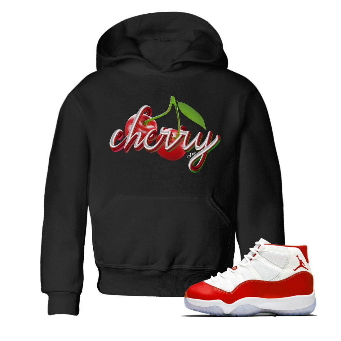 Cherry Kids Tops - Air Jordan 11 Cherry