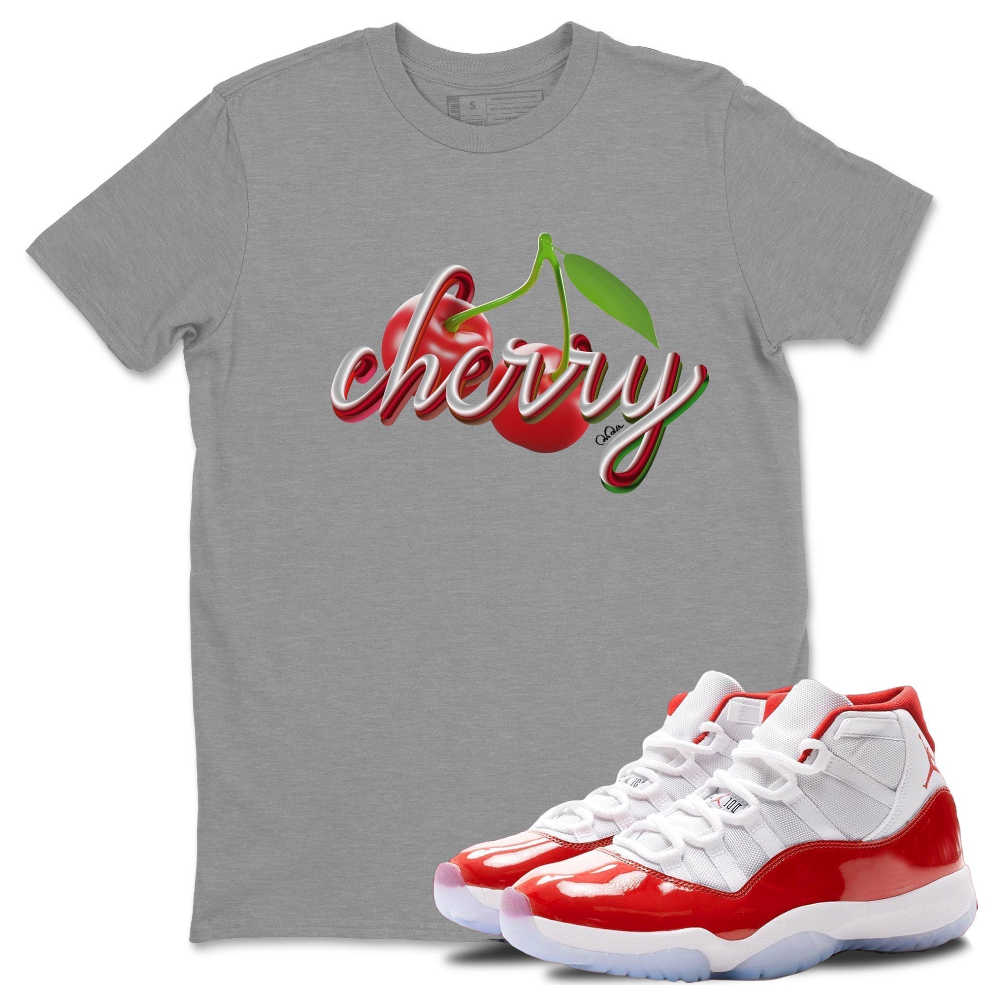 Cherry Unisex Tops - Air Jordan 11 Cherry