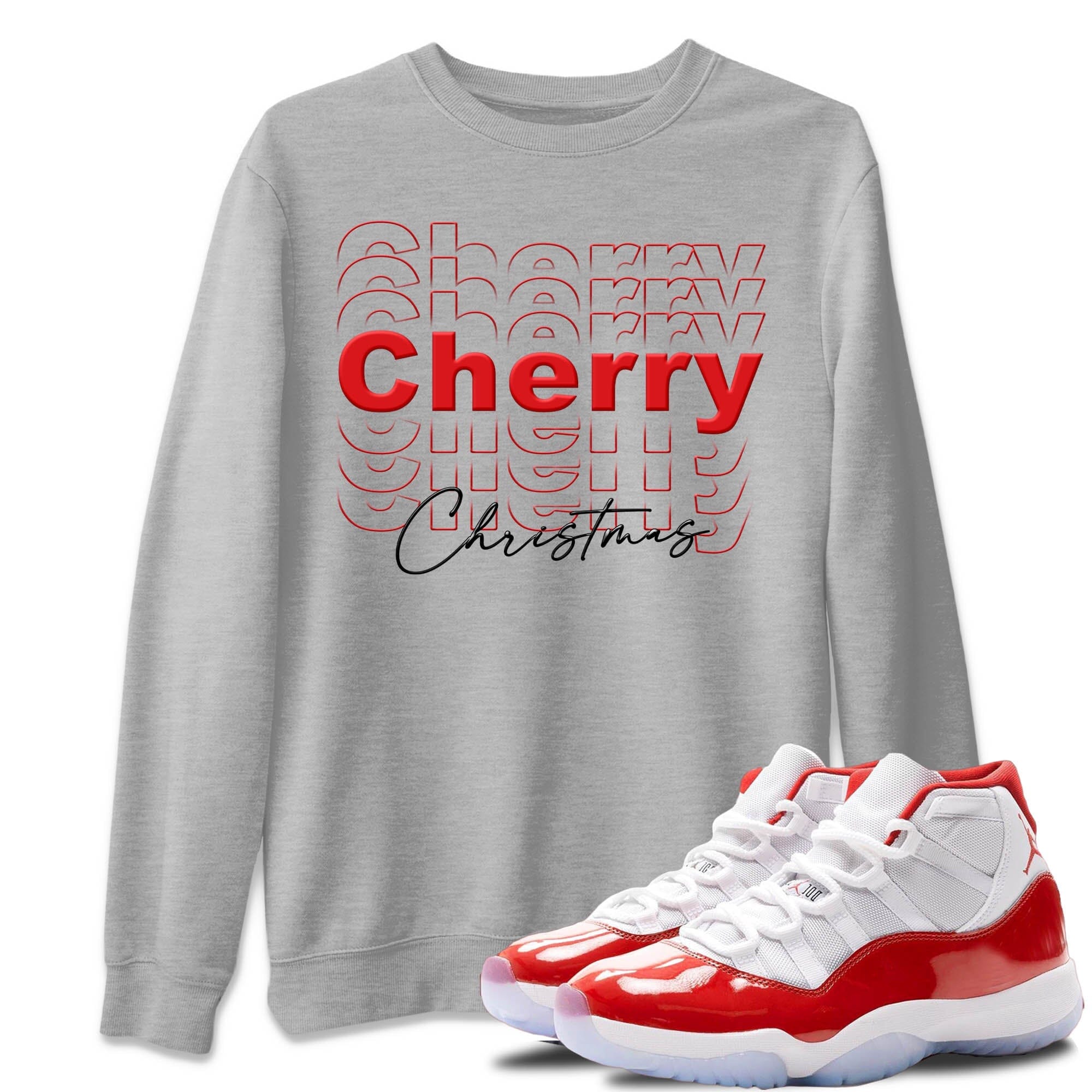 Cherry Christmas Unisex Tops - Air Jordan 11 Cherry
