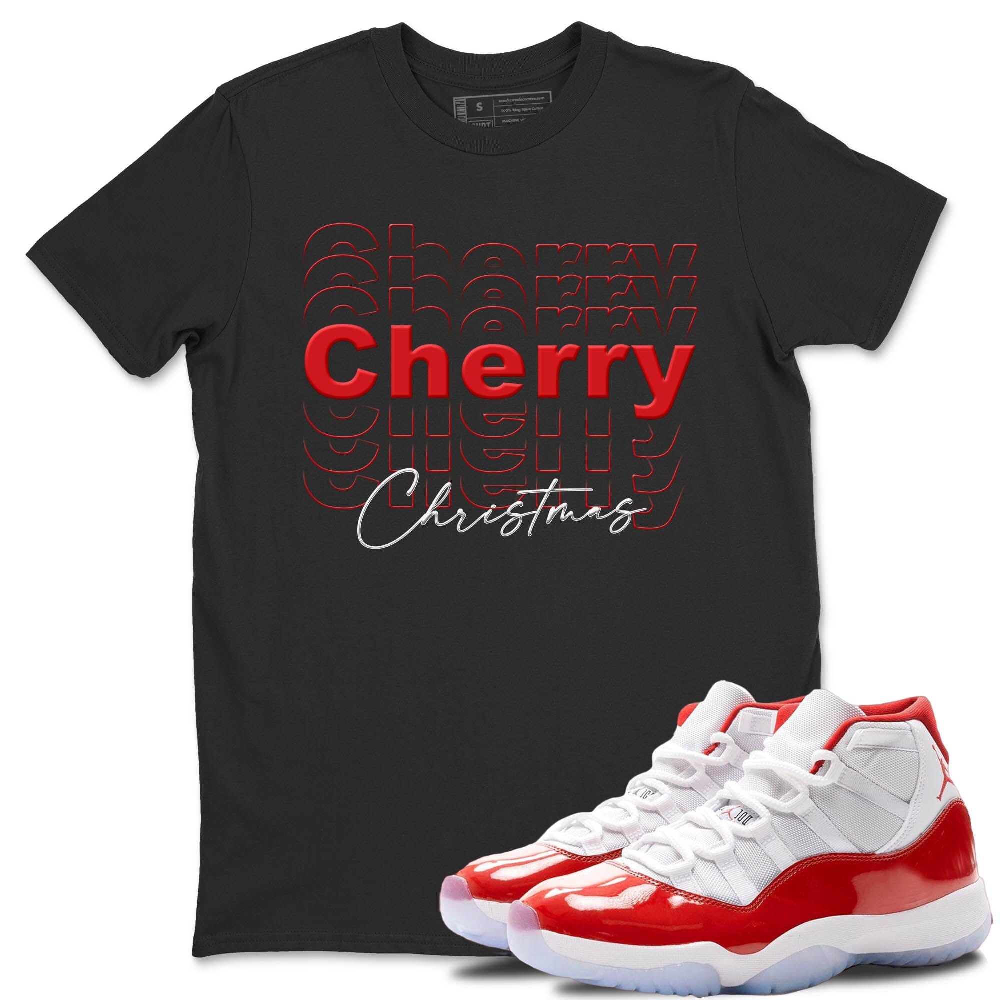 Cherry Christmas Unisex Tops - Air Jordan 11 Cherry
