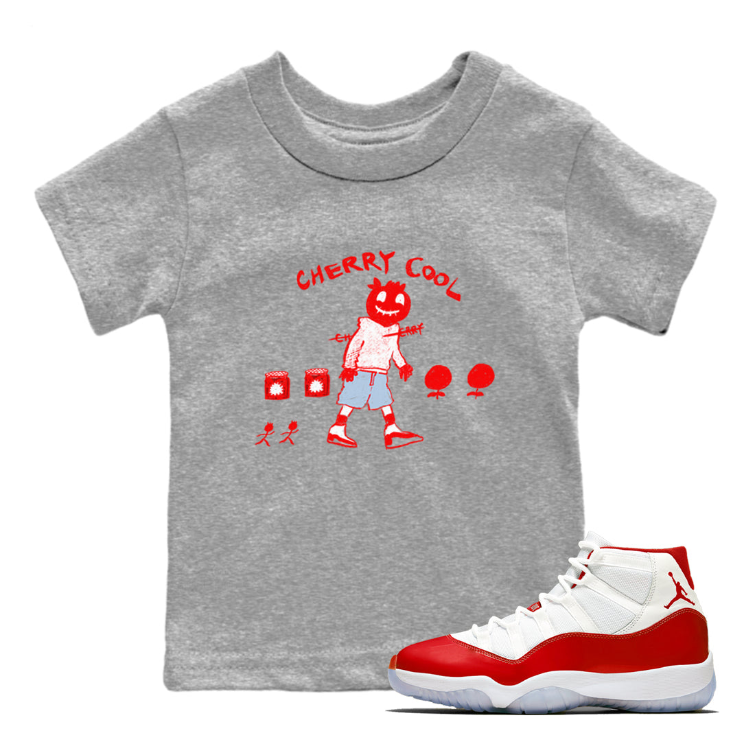 Cherry Cool snkmatch Tees Kids - Air Jordan 11 Cherry