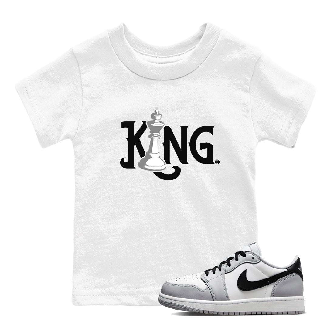 Chess King snkmatch Tees Kids - Air Jordan 1 Wolf Grey