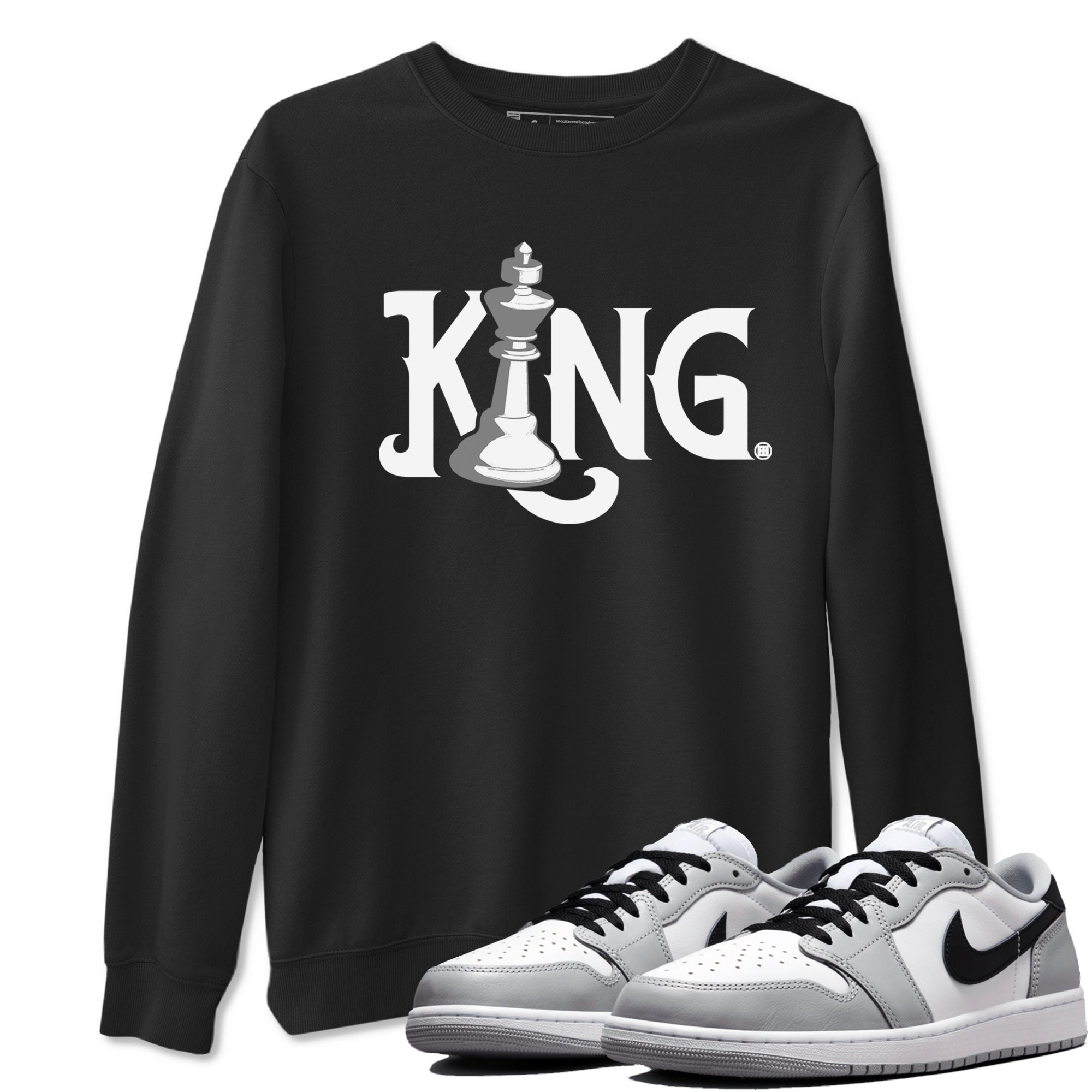 Chess King snkmatch Tees - Air Jordan 1 Wolf Grey