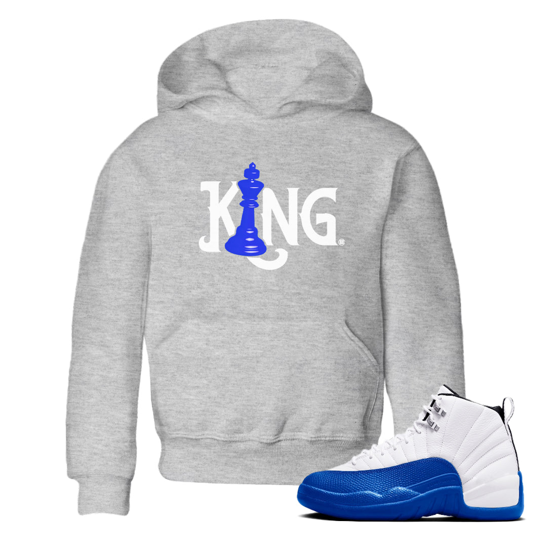 Chess King snkmatch Tees Kids - Air Jordan 12 Blueberry