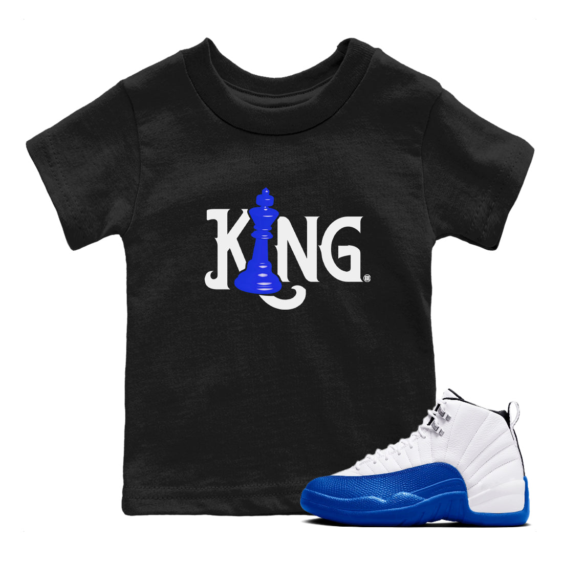 Chess King snkmatch Tees Kids - Air Jordan 12 Blueberry