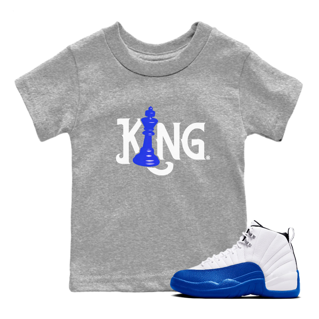 Chess King snkmatch Tees Kids - Air Jordan 12 Blueberry