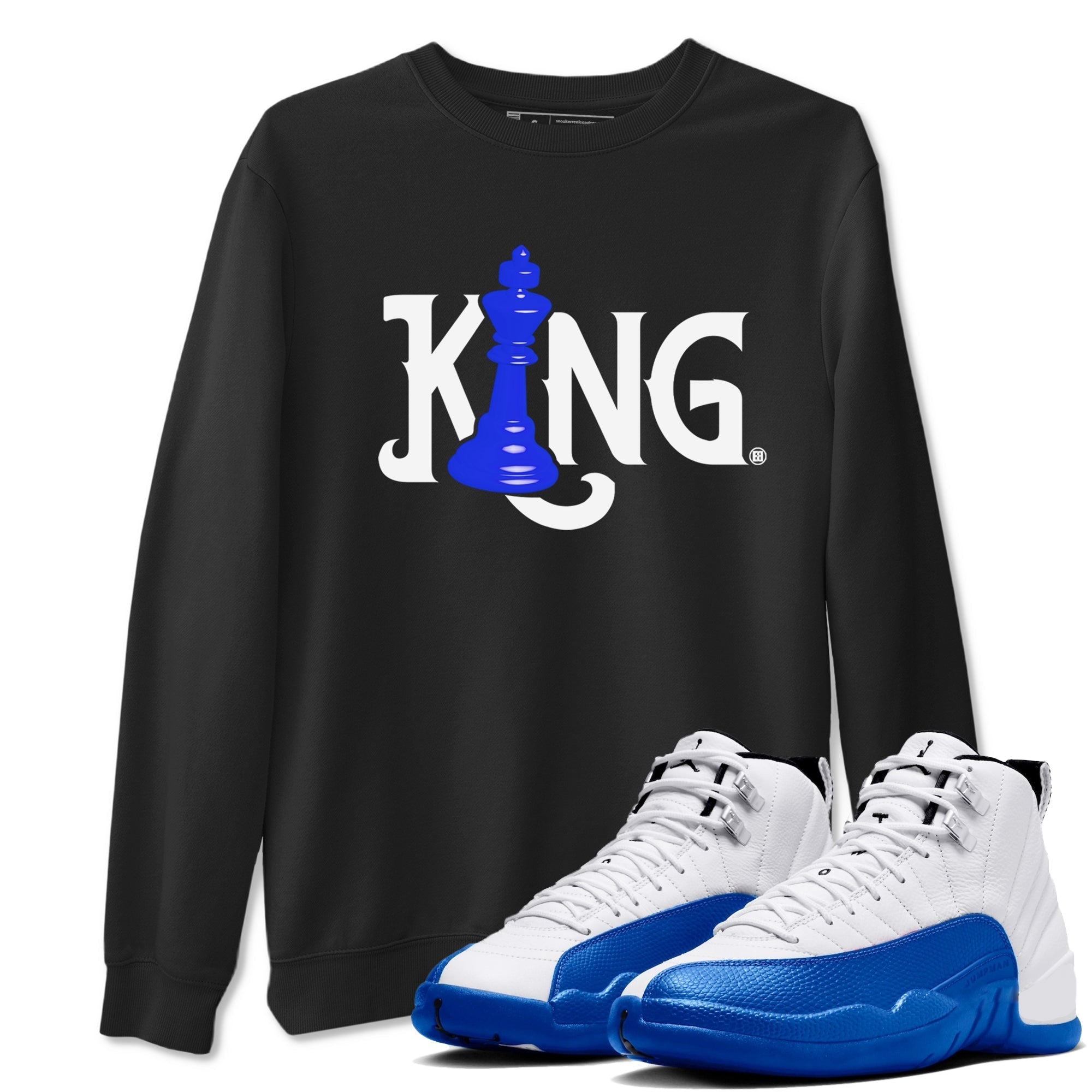 Chess King snkmatch Tees - Air Jordan 12 Blueberry