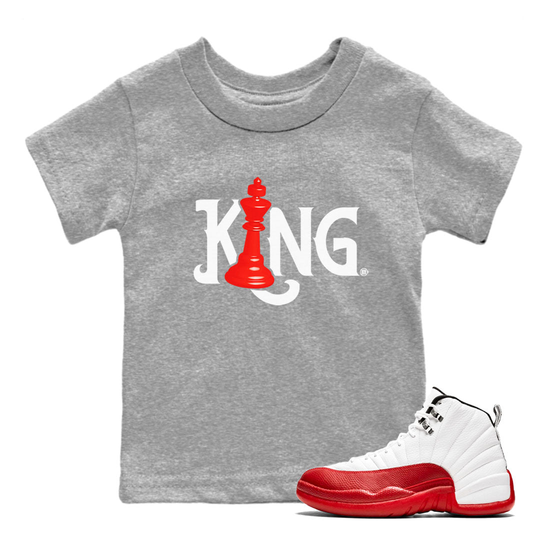 Chess King snkmatch Tees Kids - Air Jordan 12 Cherry