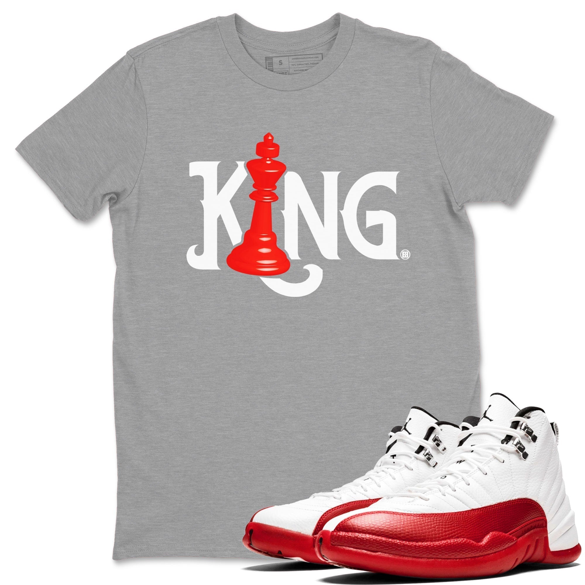 Chess King snkmatch Tees - Air Jordan 12 Cherry