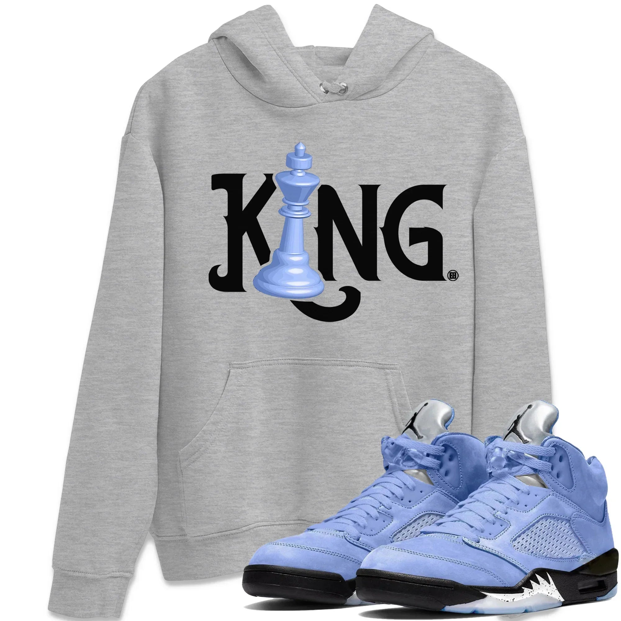 Chess King Unisex Tops - Air Jordan 5 UNC