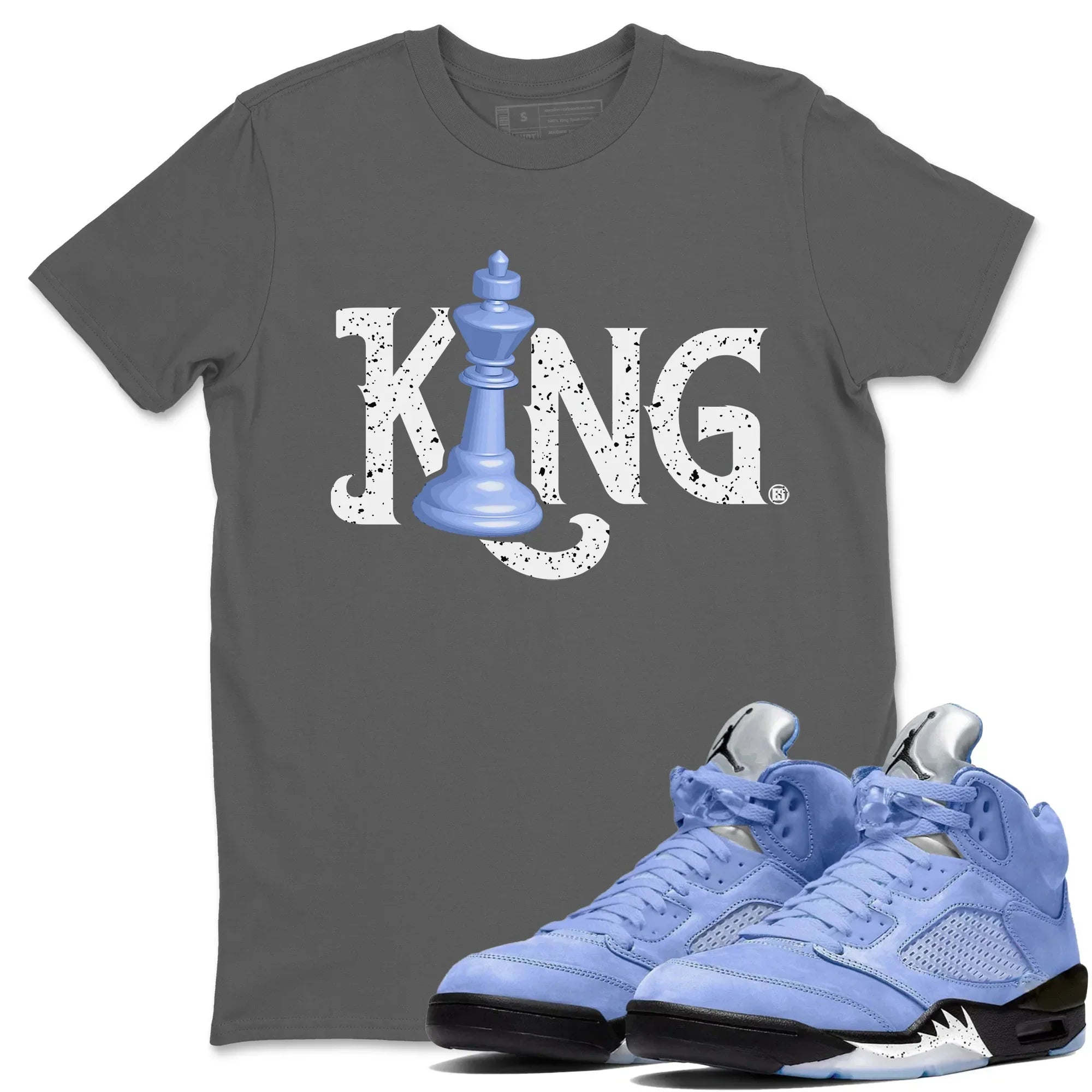 Chess King Unisex Tops - Air Jordan 5 UNC