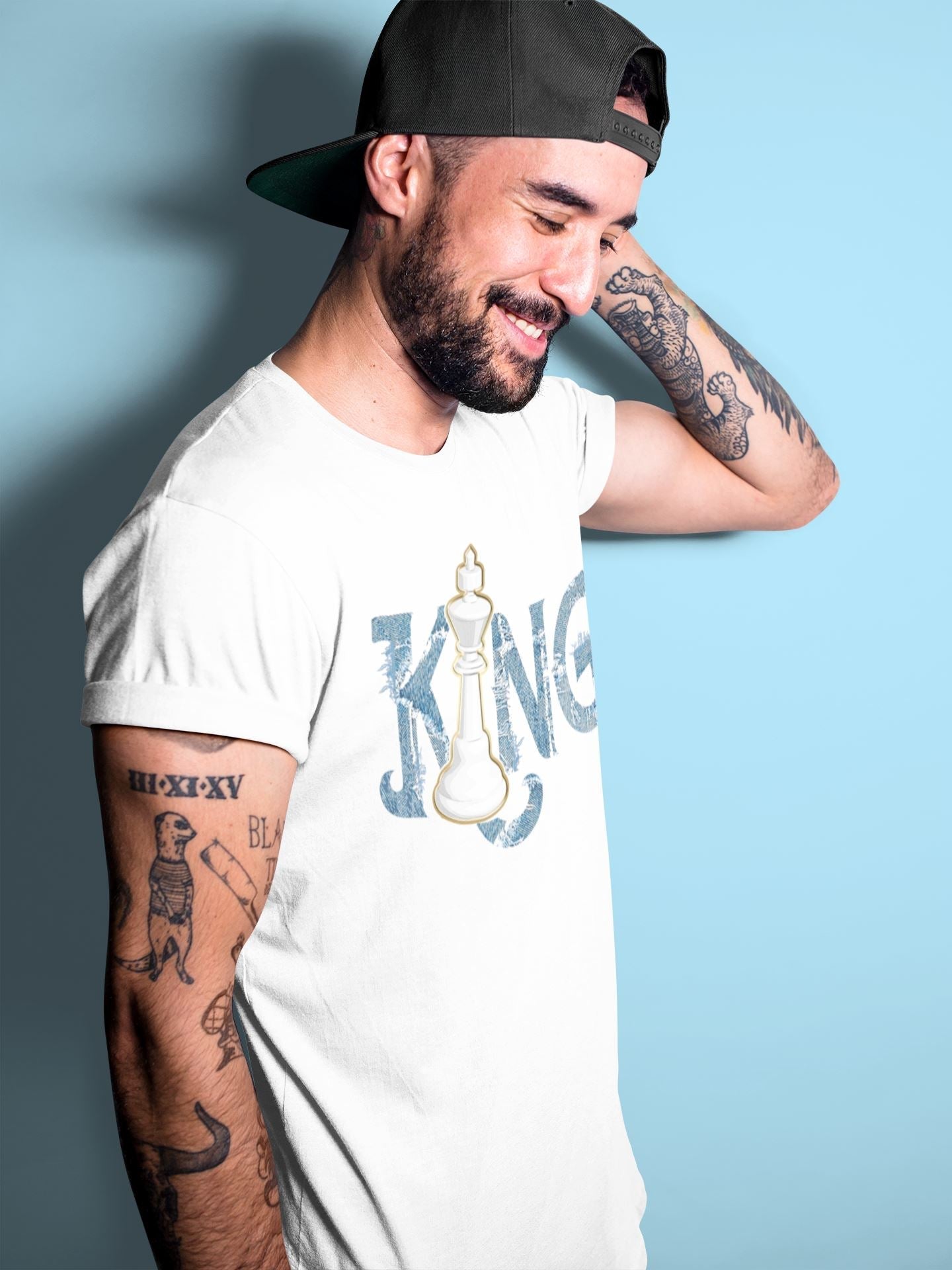 Chess King Unisex Tops - Air Jordan 1 Denim