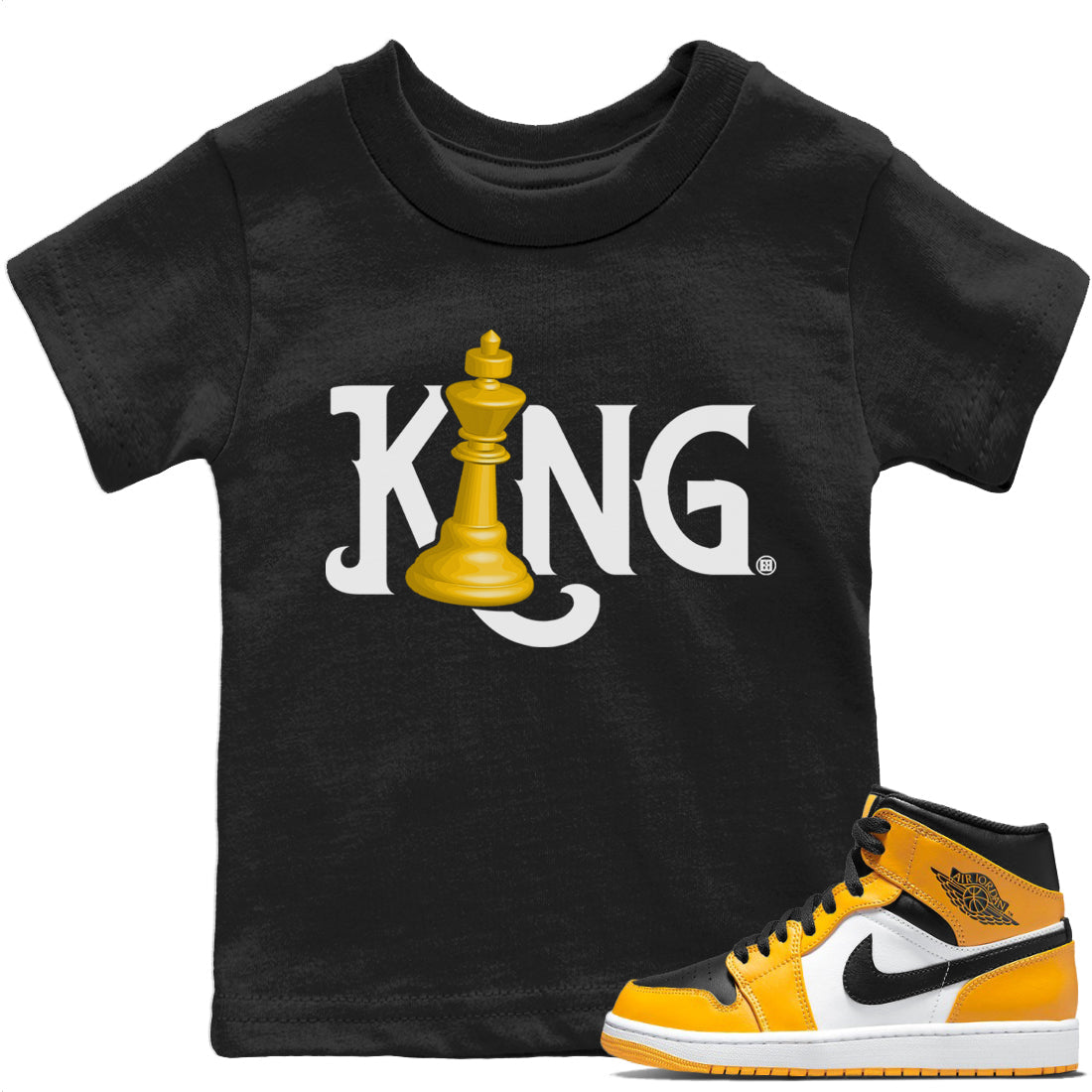 Chess King Kids Tops - Air Jordan 1 Taxi