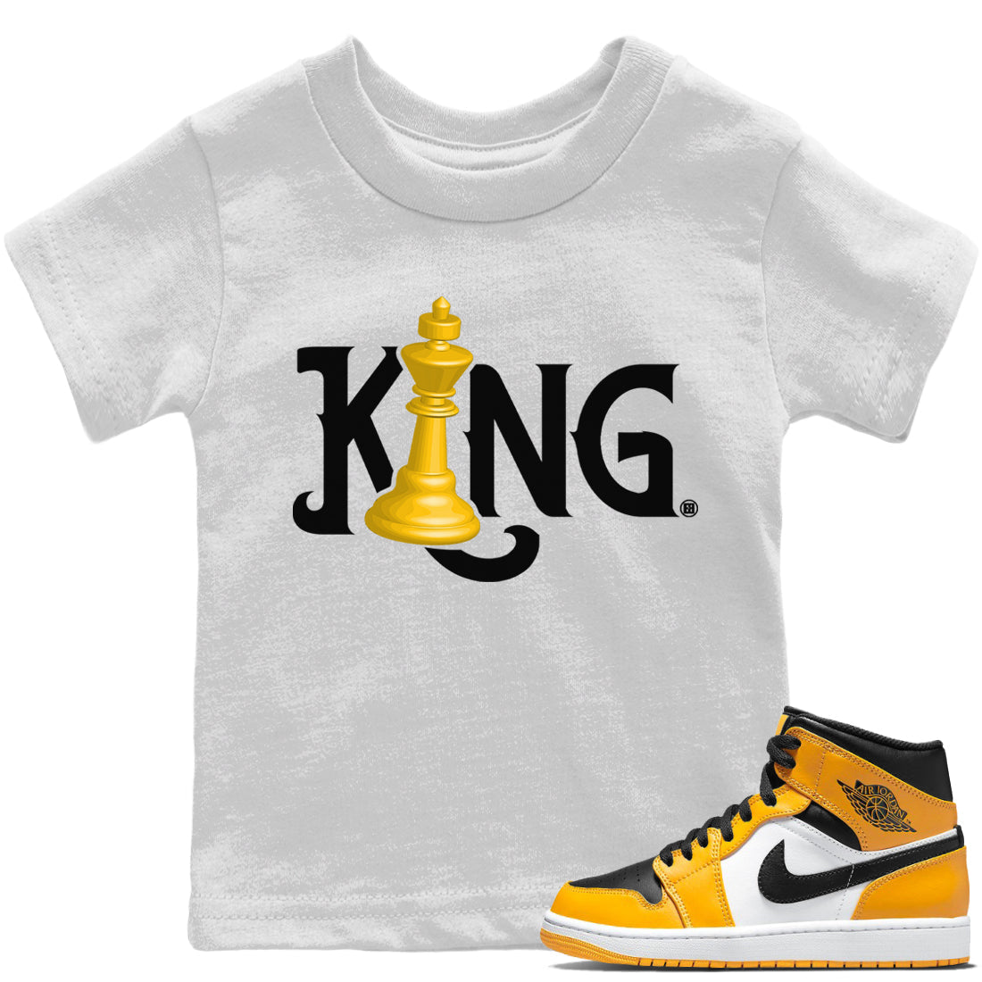 Chess King Kids Tops - Air Jordan 1 Taxi