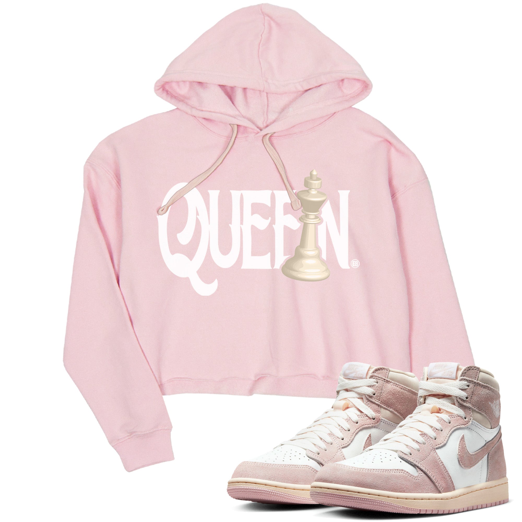 Chess Queen Women's Tops - Air Jordan 1 Washed Pink