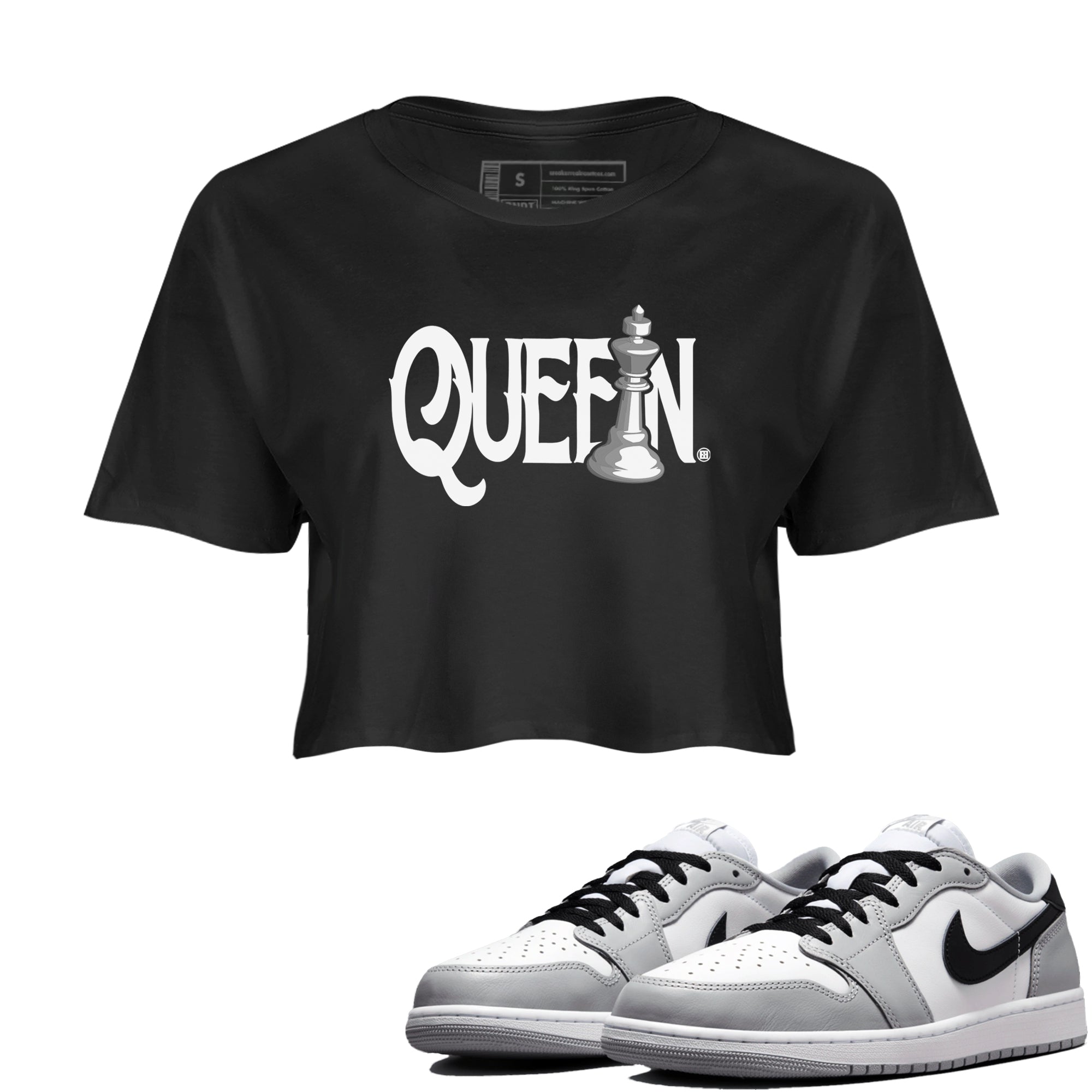 Chess Queen snkmatch Women's Top - Air Jordan 1 Wolf Grey