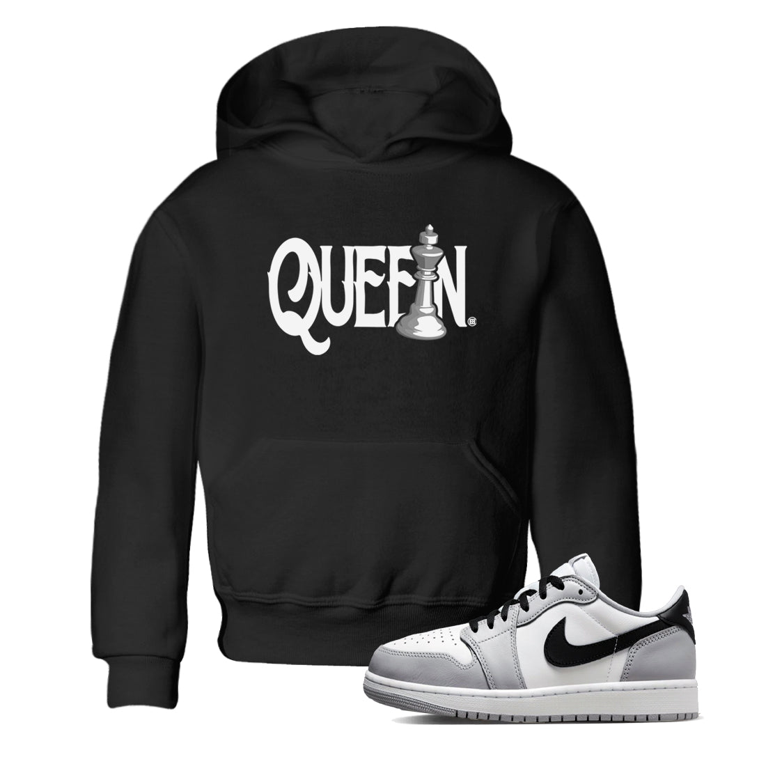 Chess Queen snkmatch Tees Kids - Air Jordan 1 Wolf Grey