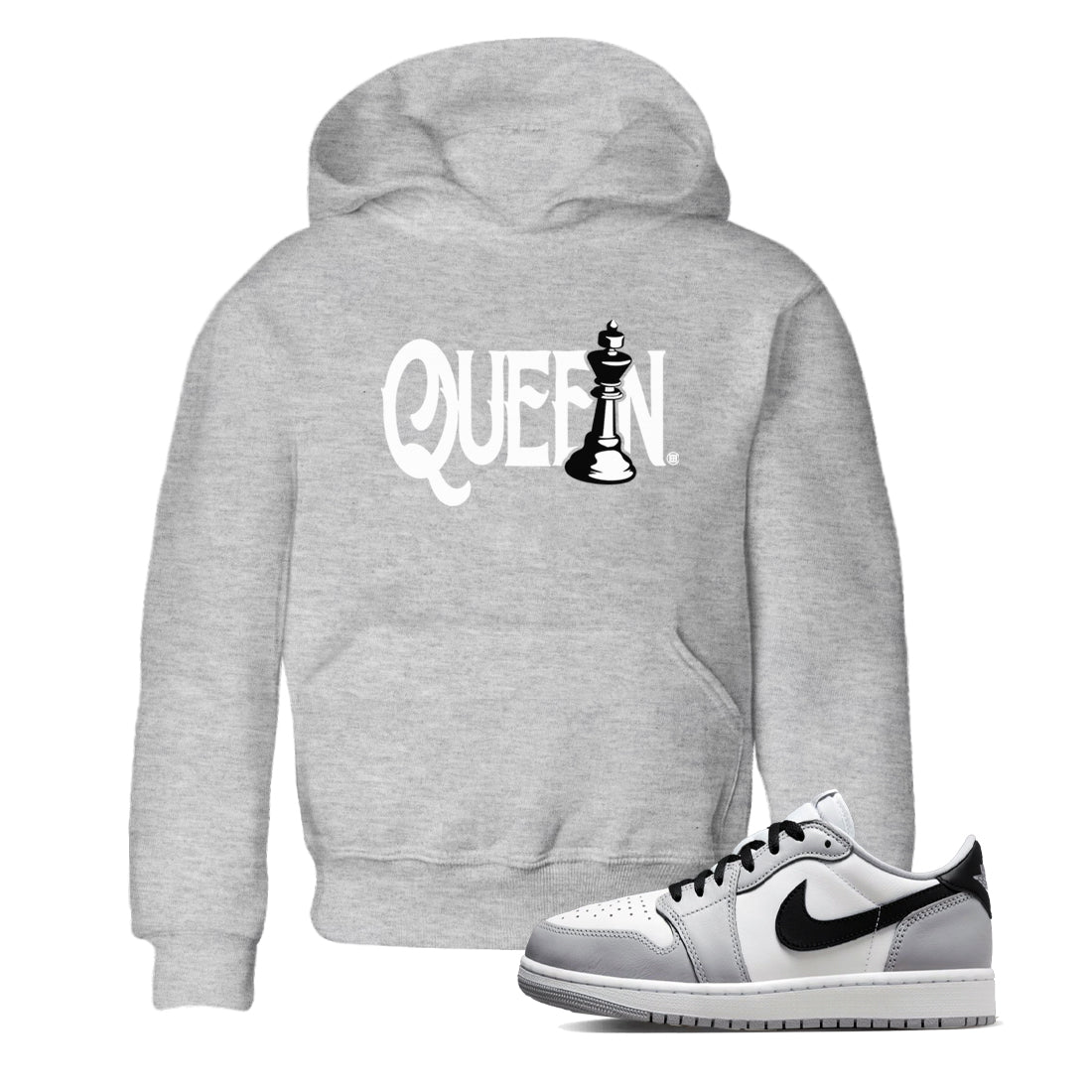 Chess Queen snkmatch Tees Kids - Air Jordan 1 Wolf Grey
