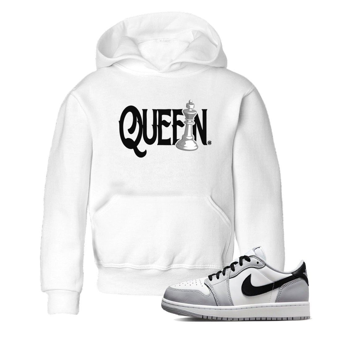 Chess Queen snkmatch Tees Kids - Air Jordan 1 Wolf Grey