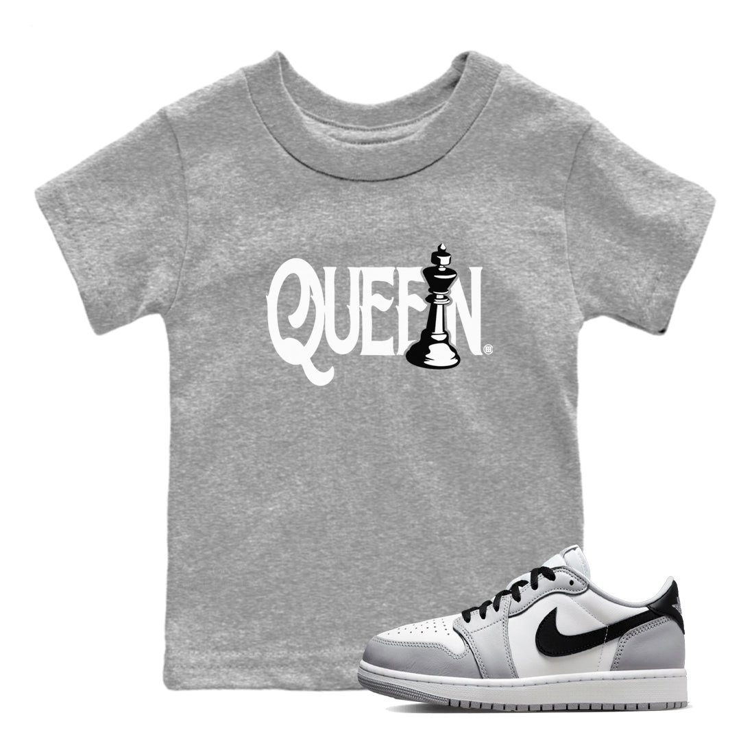 Chess Queen snkmatch Tees Kids - Air Jordan 1 Wolf Grey