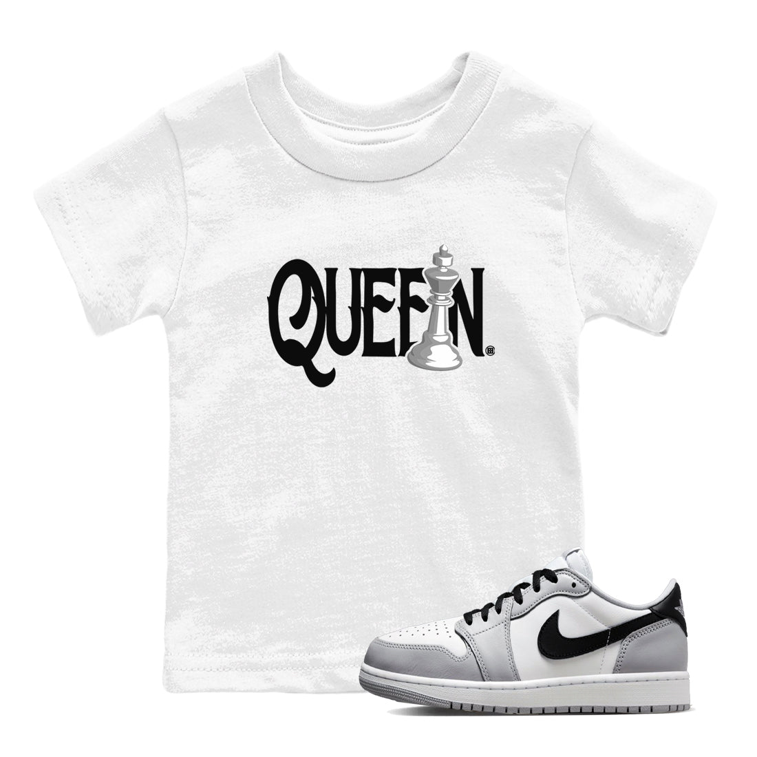 Chess Queen snkmatch Tees Kids - Air Jordan 1 Wolf Grey