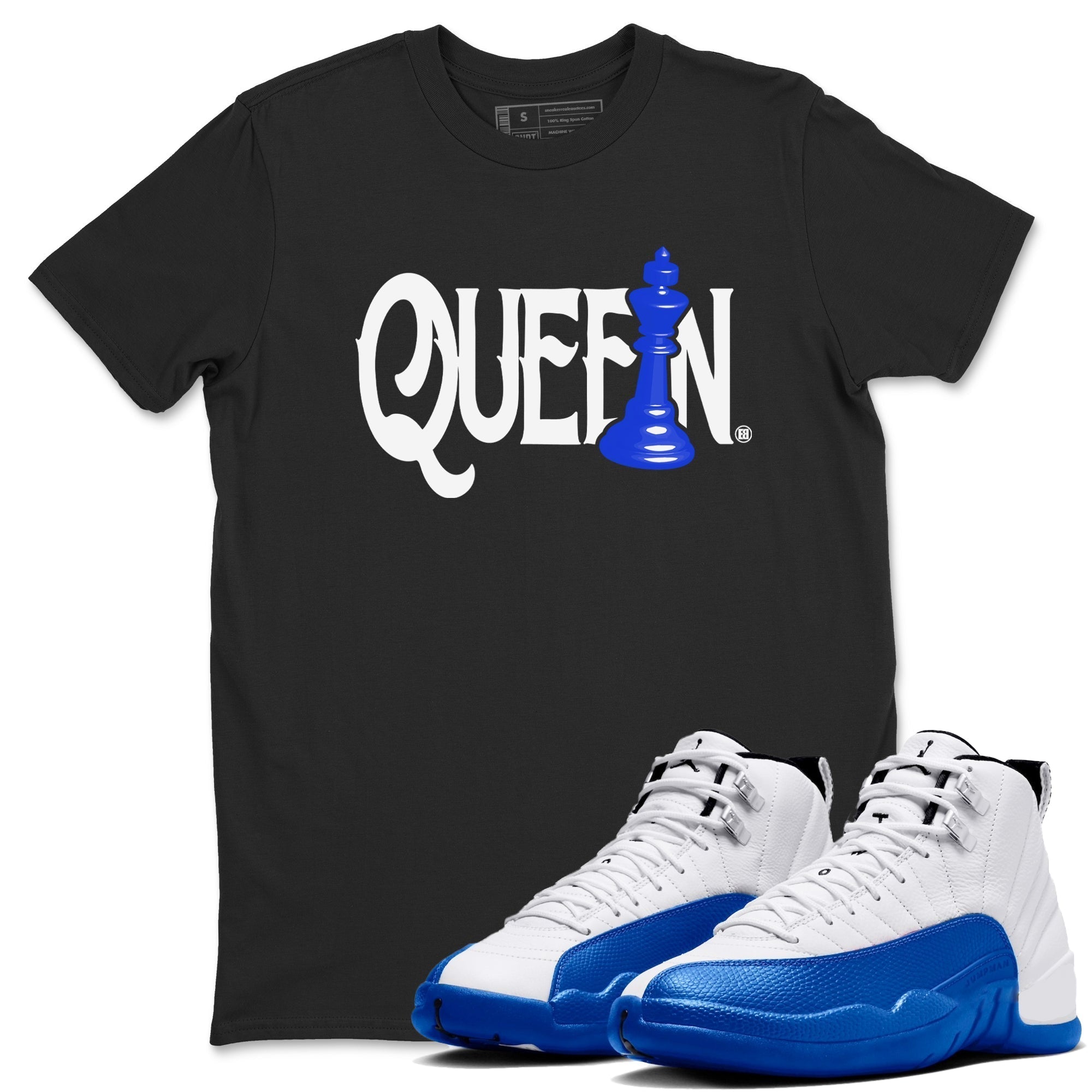 Chess Queen snkmatch Tees - Air Jordan 12 Blueberry