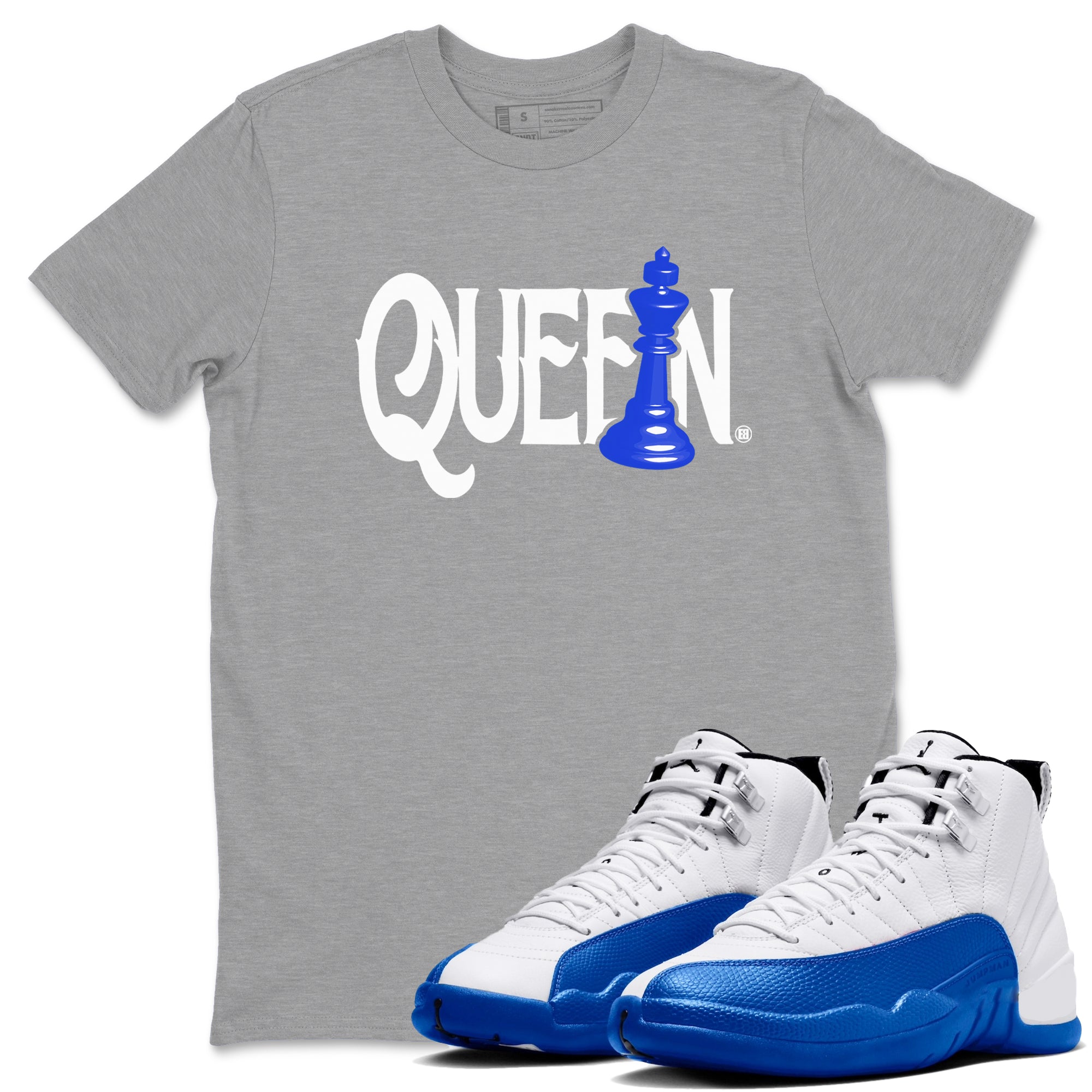 Chess Queen snkmatch Tees - Air Jordan 12 Blueberry