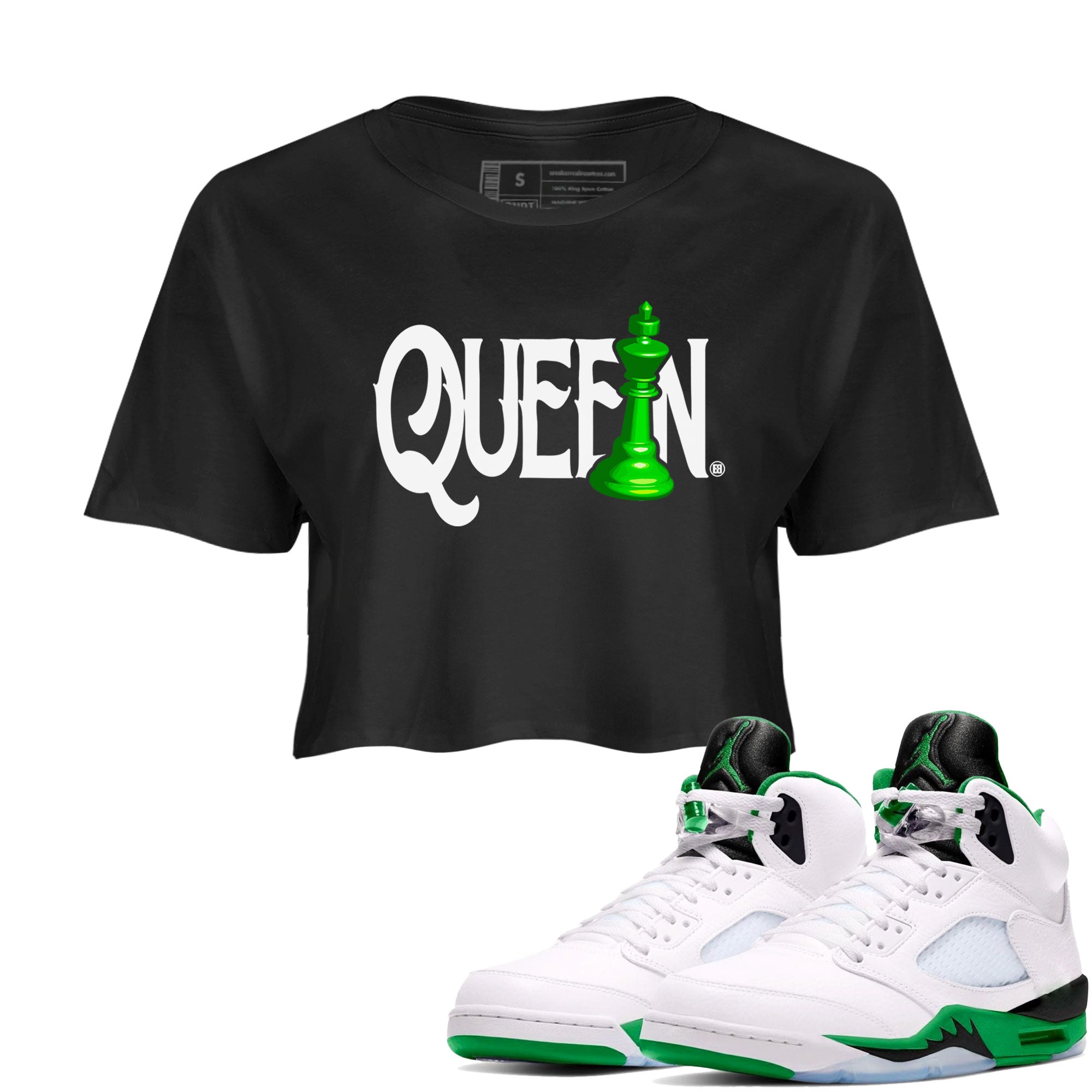 Chess Queen snkmatch Women's Top - Air Jordan 5 Lucky Green