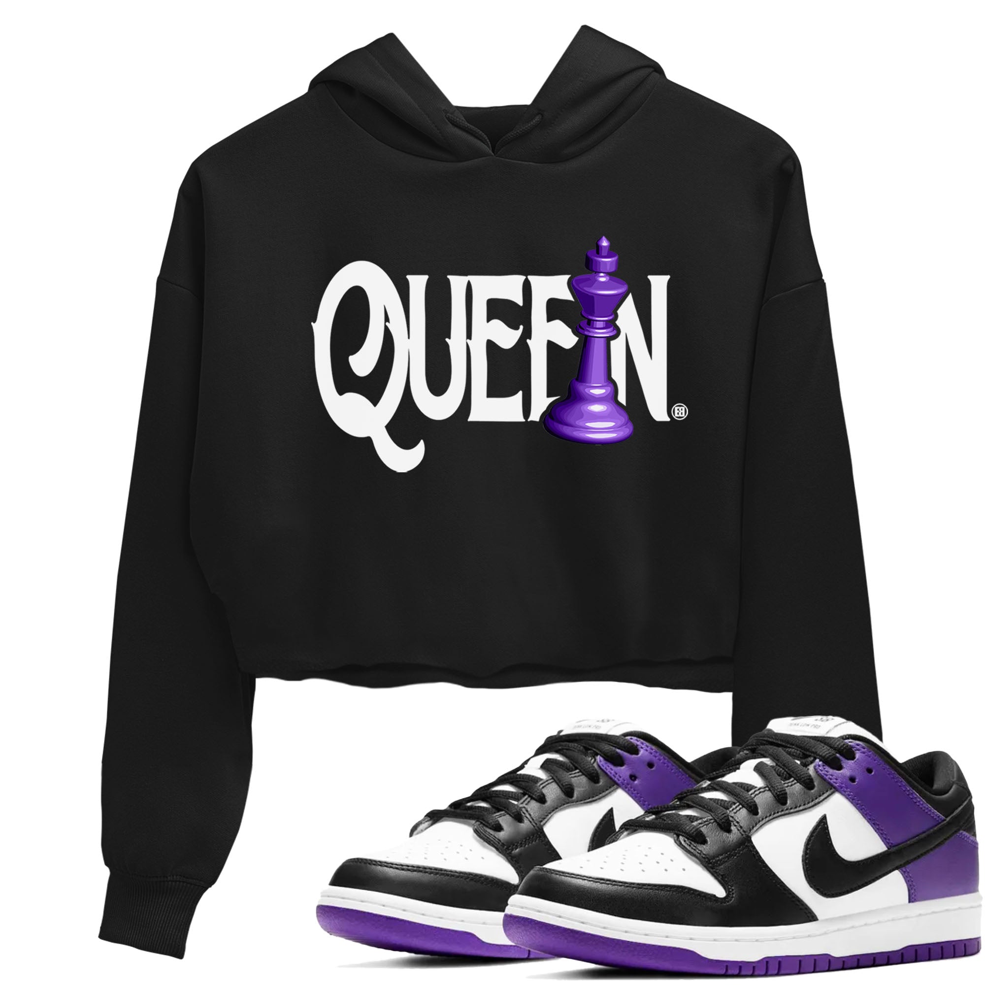Chess Queen snkmatch Women's Top - Dunk Low Court Purple