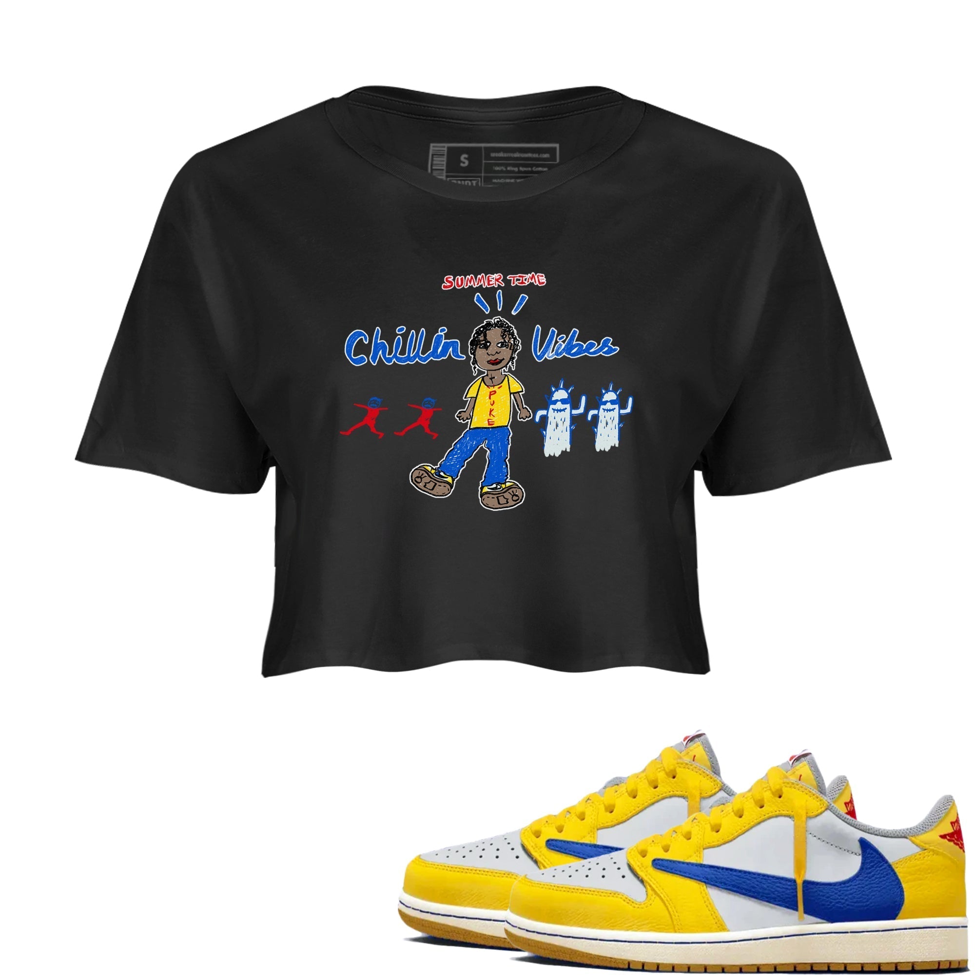 Chillin Vibes snkmatch Women's Top - Air Jordan 1 Travis Scott Canary